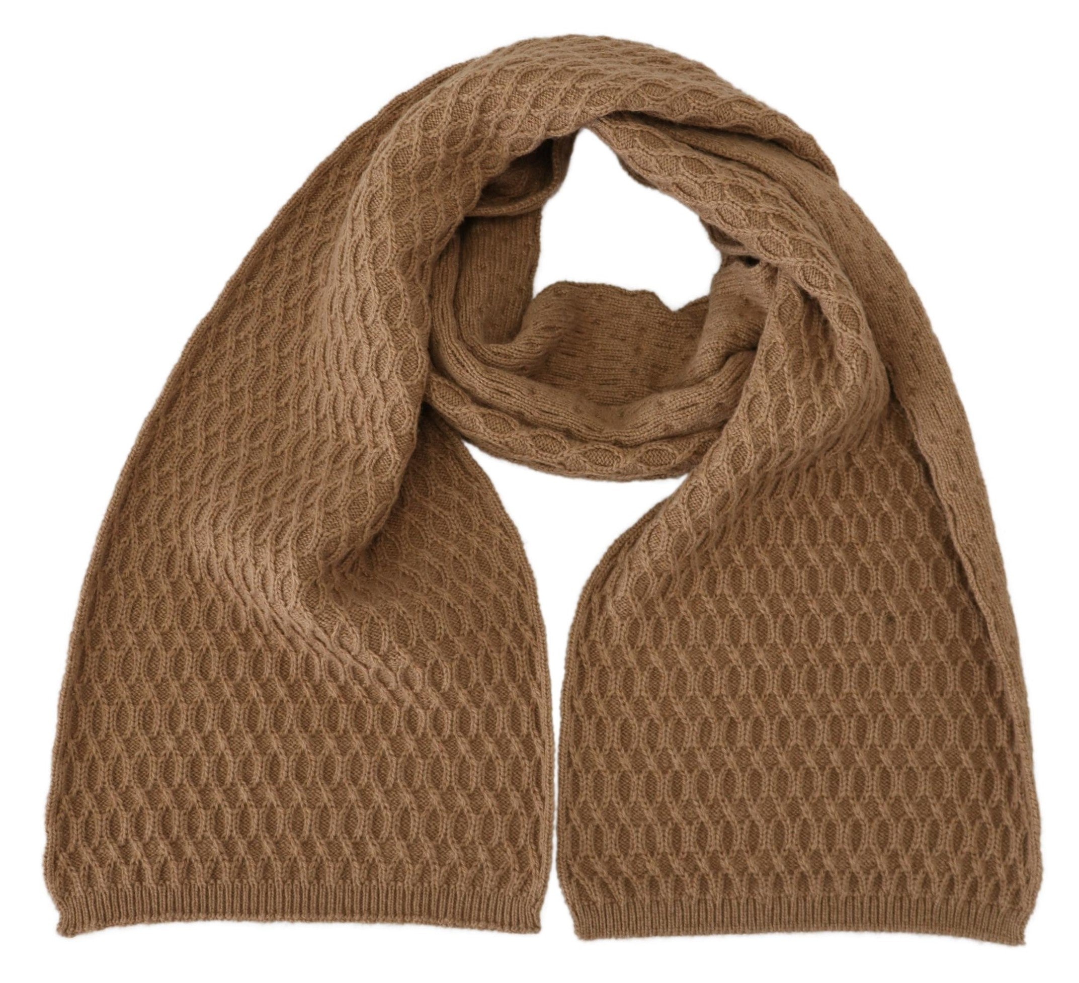 Dolce & Gabbana Elegant Dark Knitted Brown Scarf