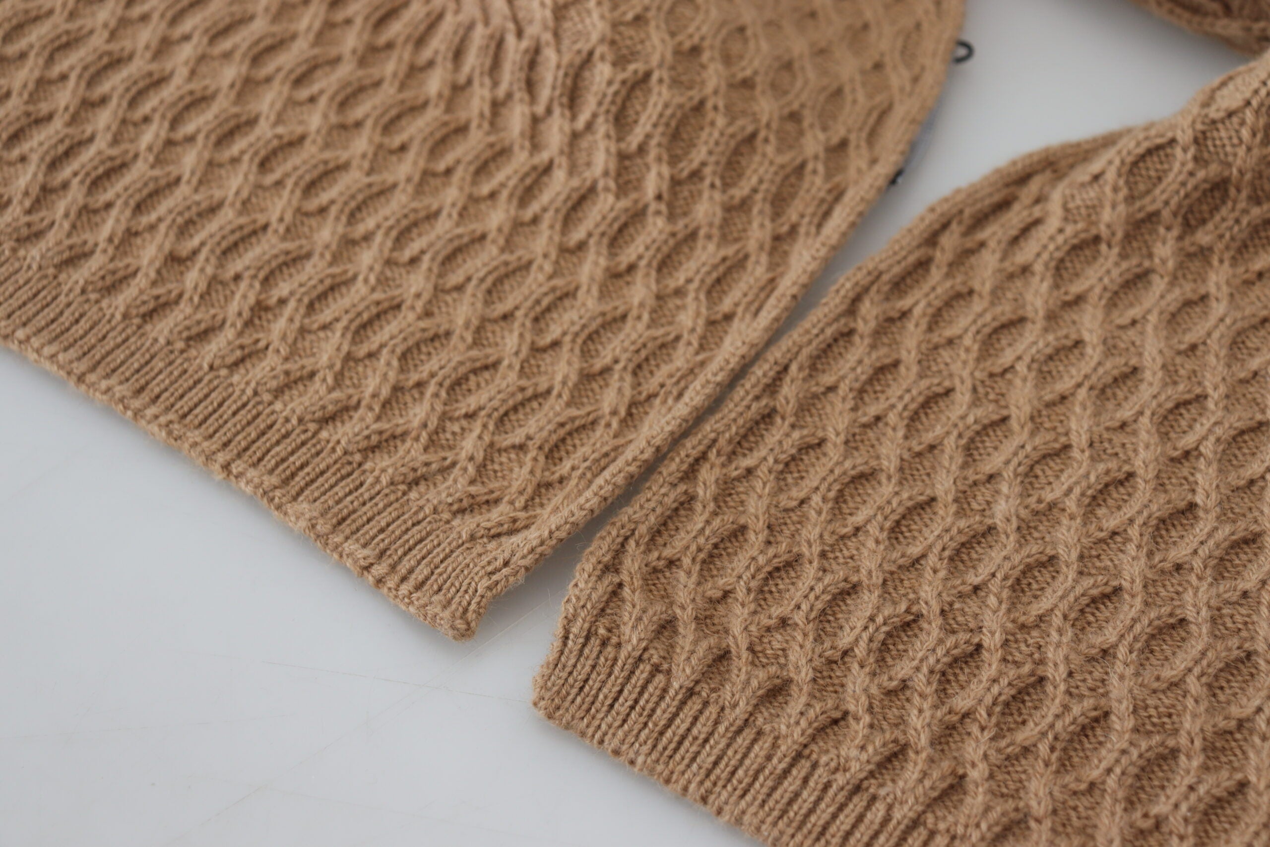 Dolce & Gabbana Elegant Dark Knitted Brown Scarf