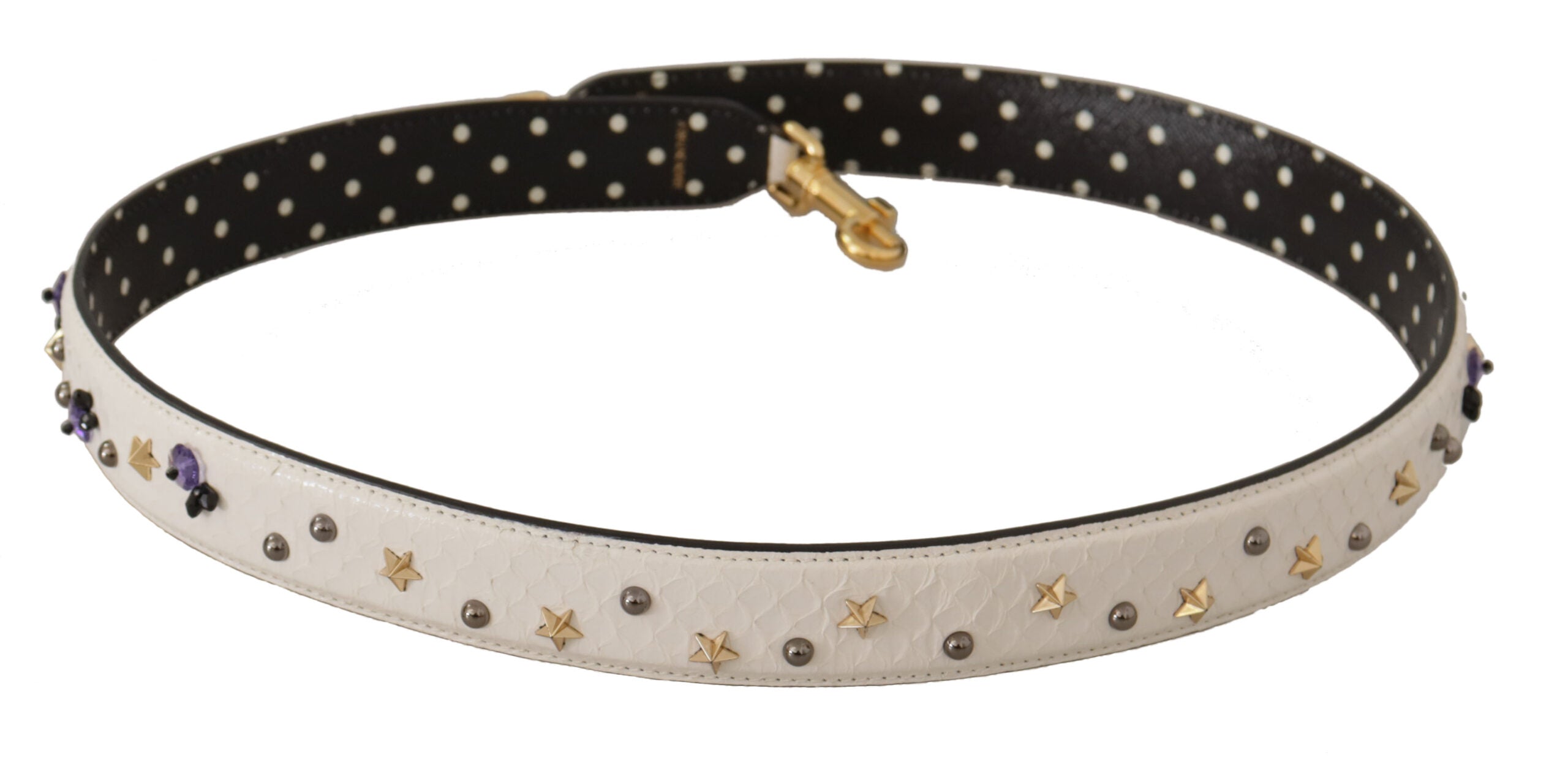 Dolce & Gabbana Elegant Leather Shoulder Strap White Accessory