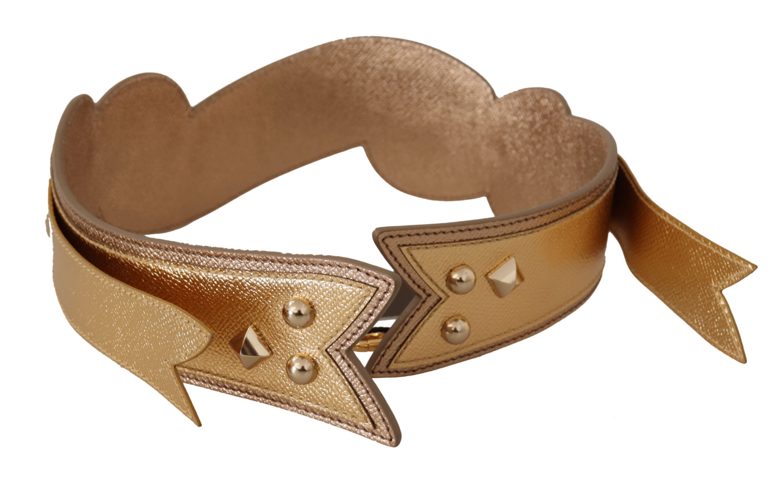 Dolce & Gabbana Elegant Leather Shoulder Gold Strap