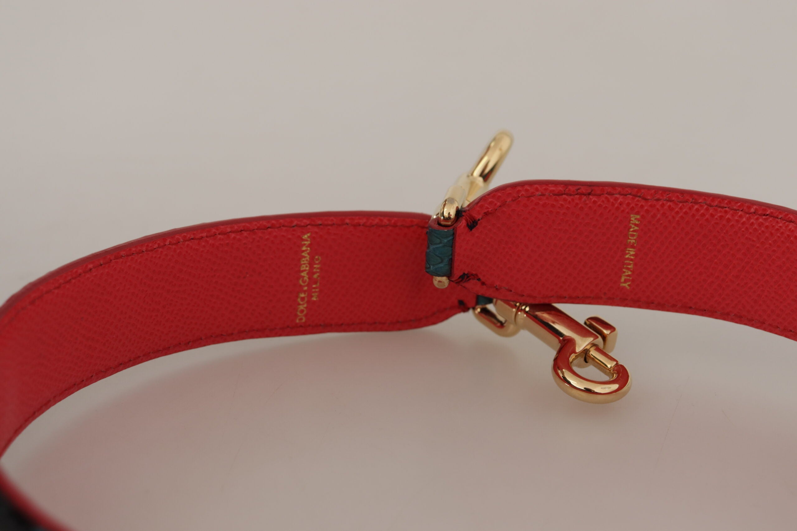 Dolce & Gabbana Emerald Leather Shoulder Green Strap