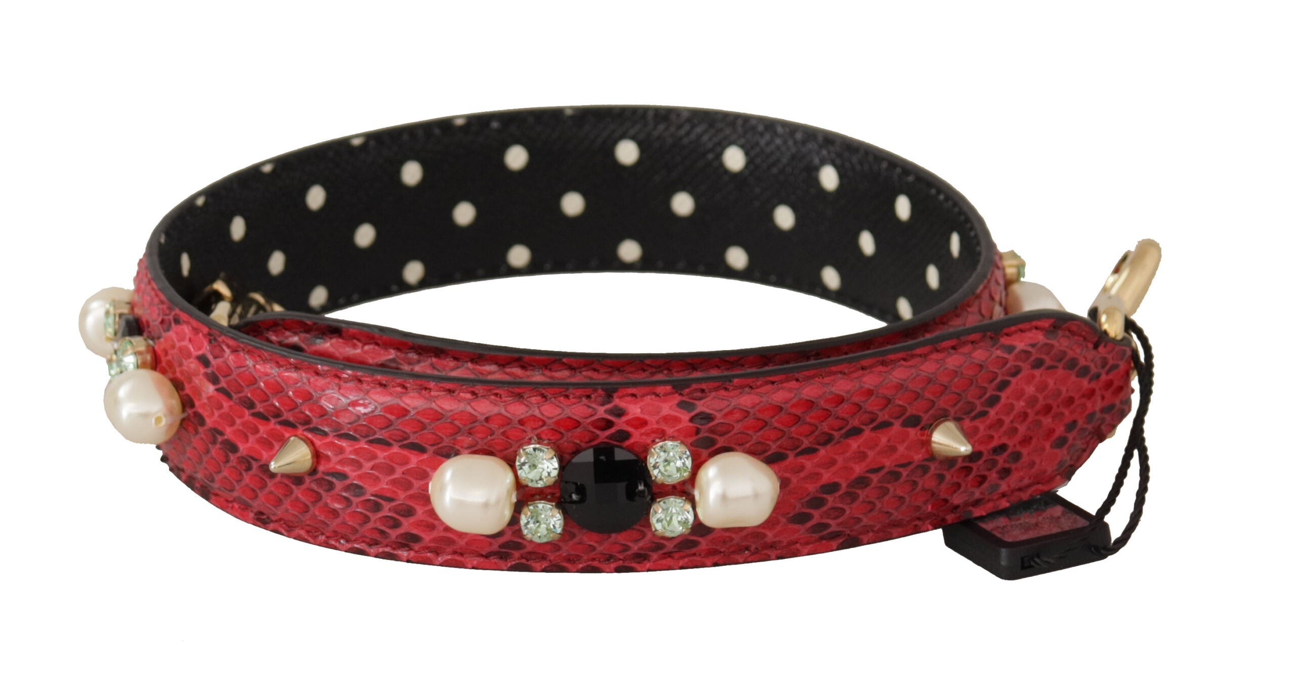 Dolce & Gabbana Elegant Python Leather Shoulder Red Strap