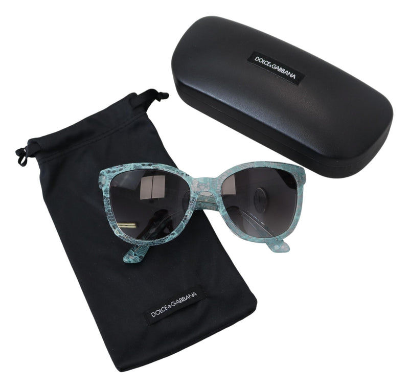 Dolce & Gabbana Blue Crystal Acetate Butterfly Sunglasses Glam Steals