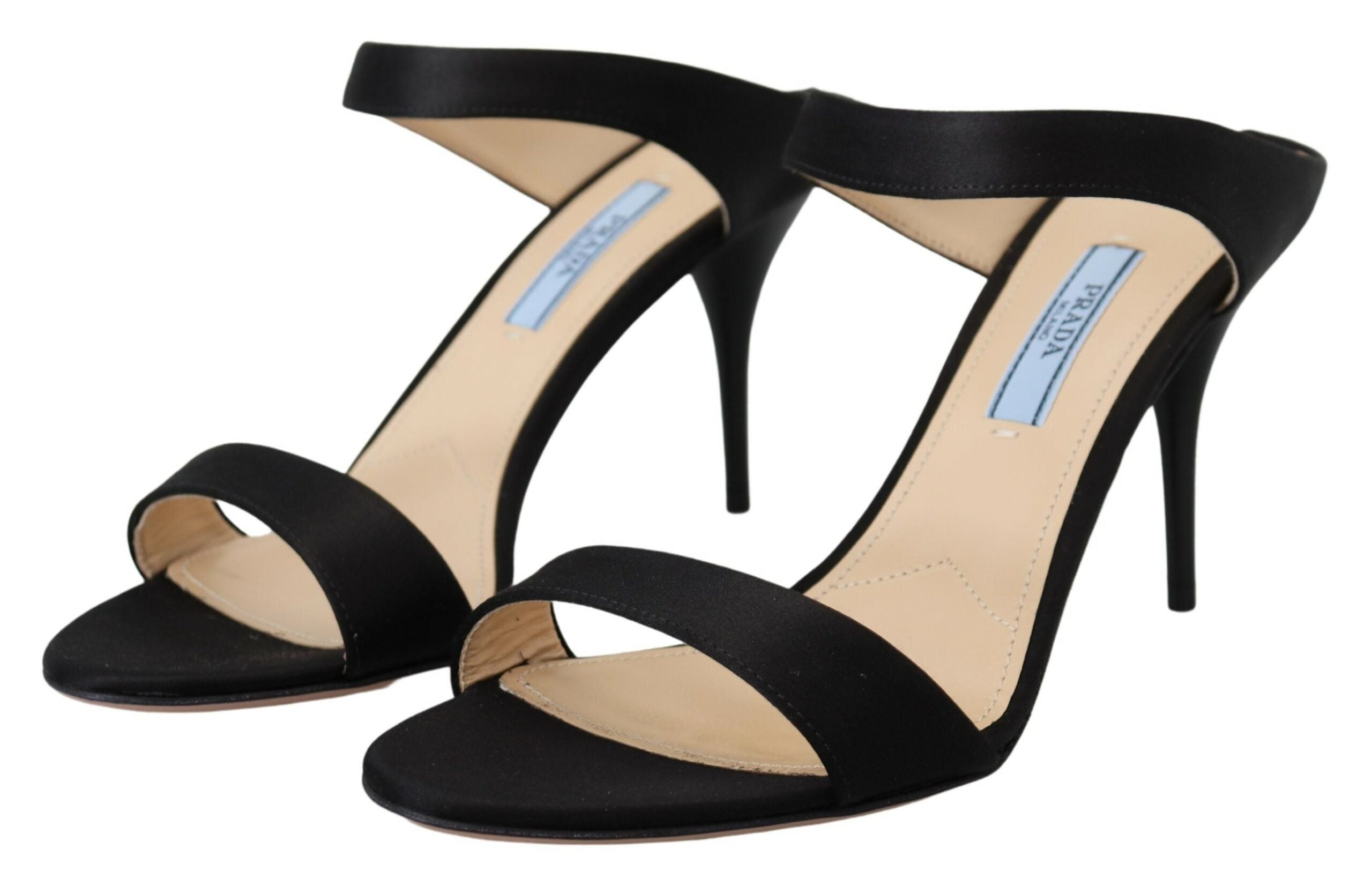 Prada Elegant Leather Heels Black Pumps