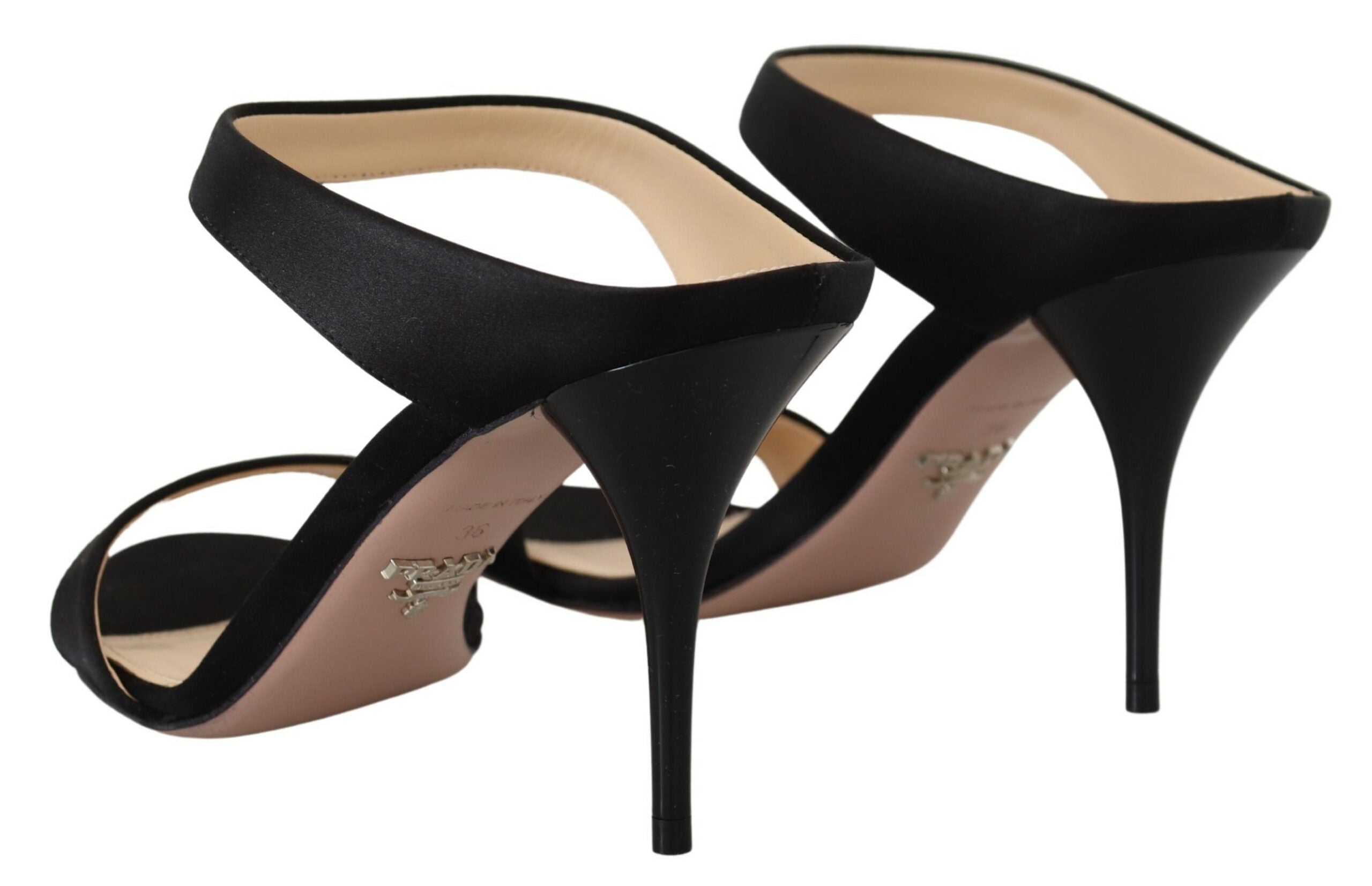 Prada Elegant Leather Heels Black Pumps
