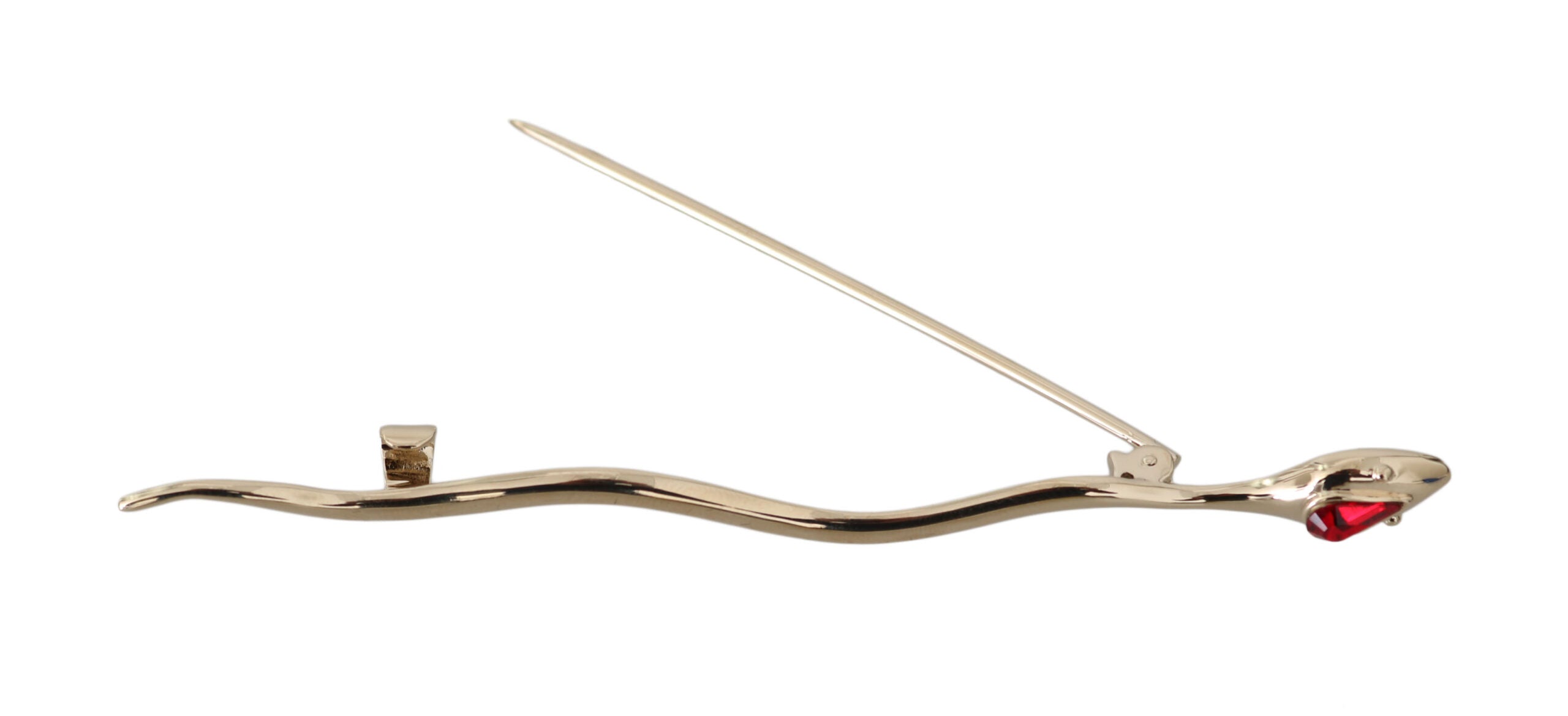 Dolce & Gabbana Elegant Crystal Brooch Silver Pin
