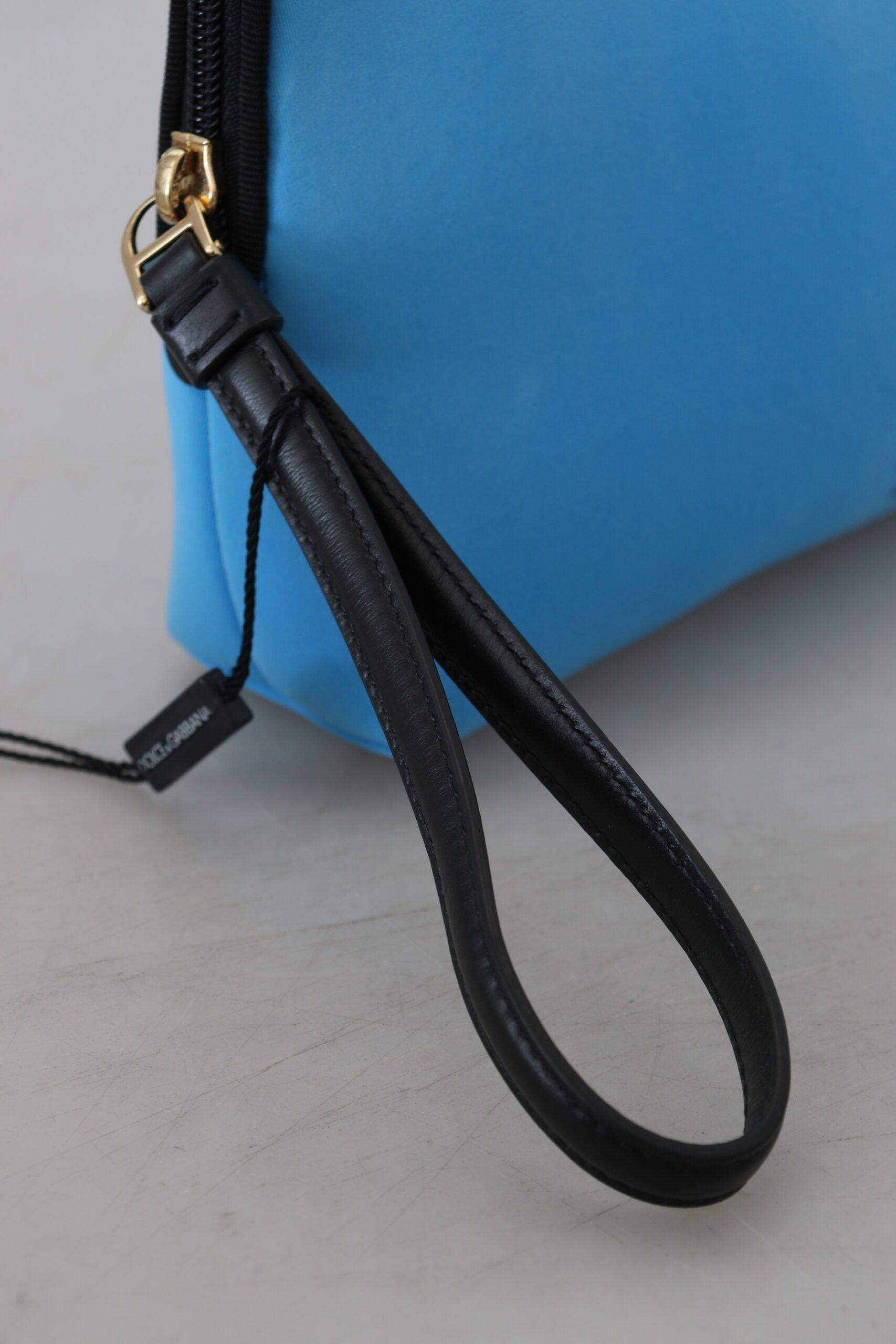 Dolce & Gabbana Elegant Polyamide Pouch Blue Bag