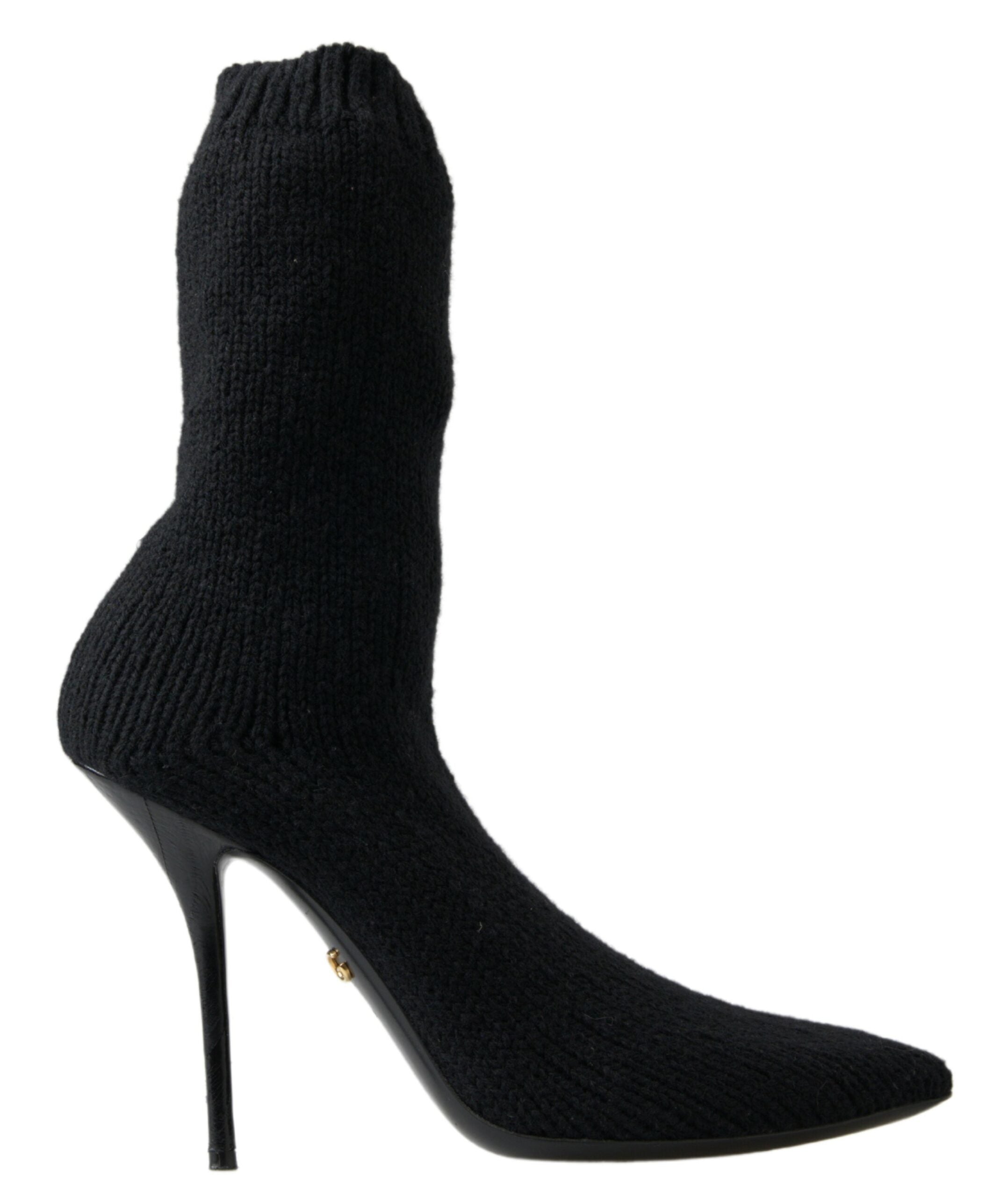 Dolce & Gabbana Elegant Viscose Mid-Calf Black Boots