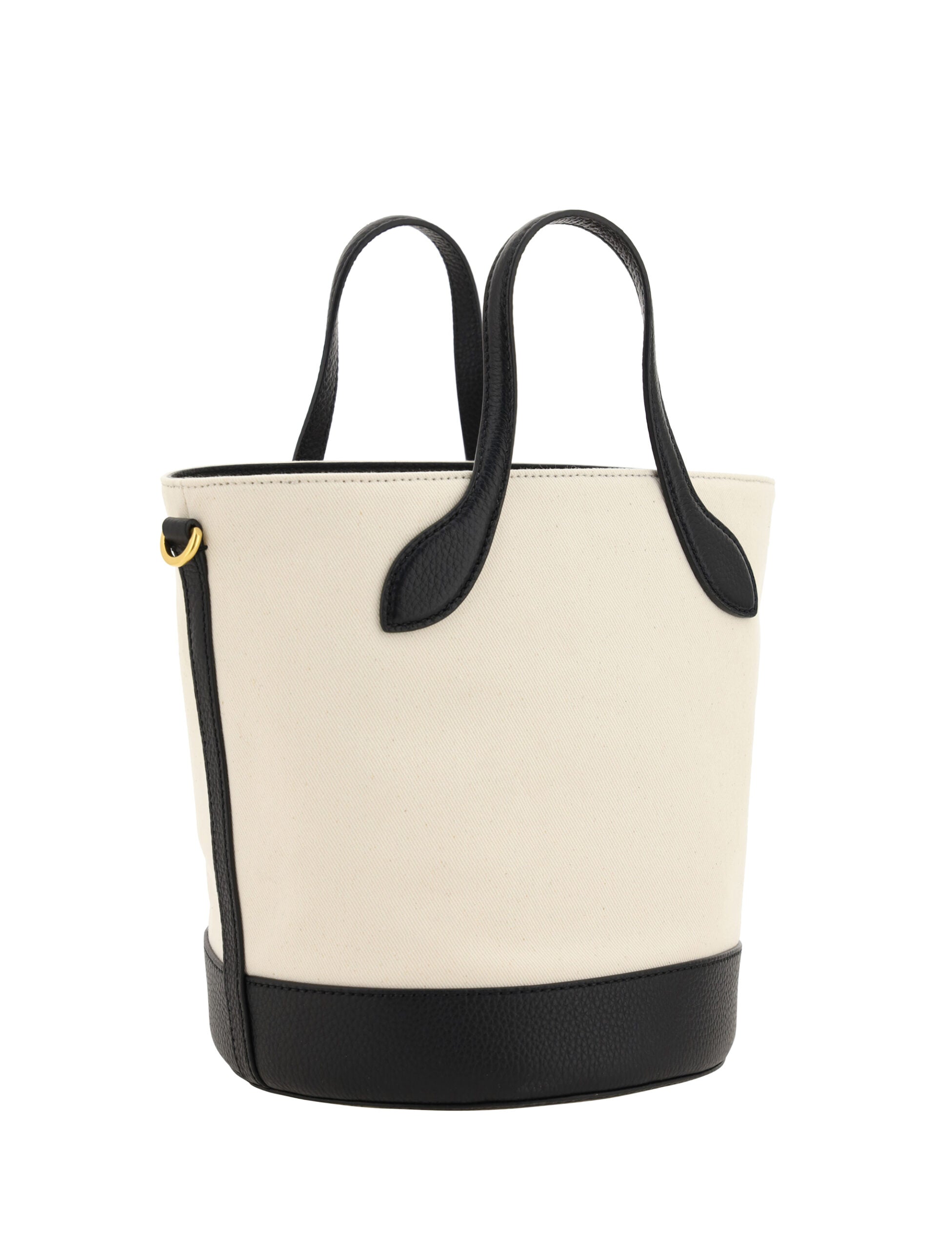 Bally Elegant Monogram Bucket Bag In Black White