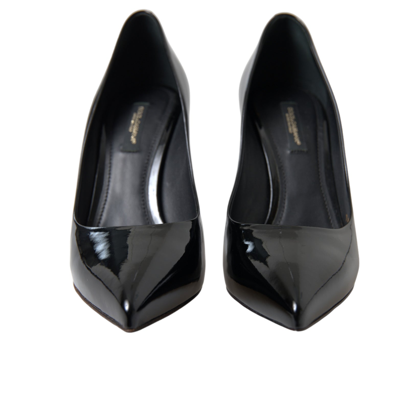 Dolce & Gabbana Elegant Patent Stiletto Black Heels