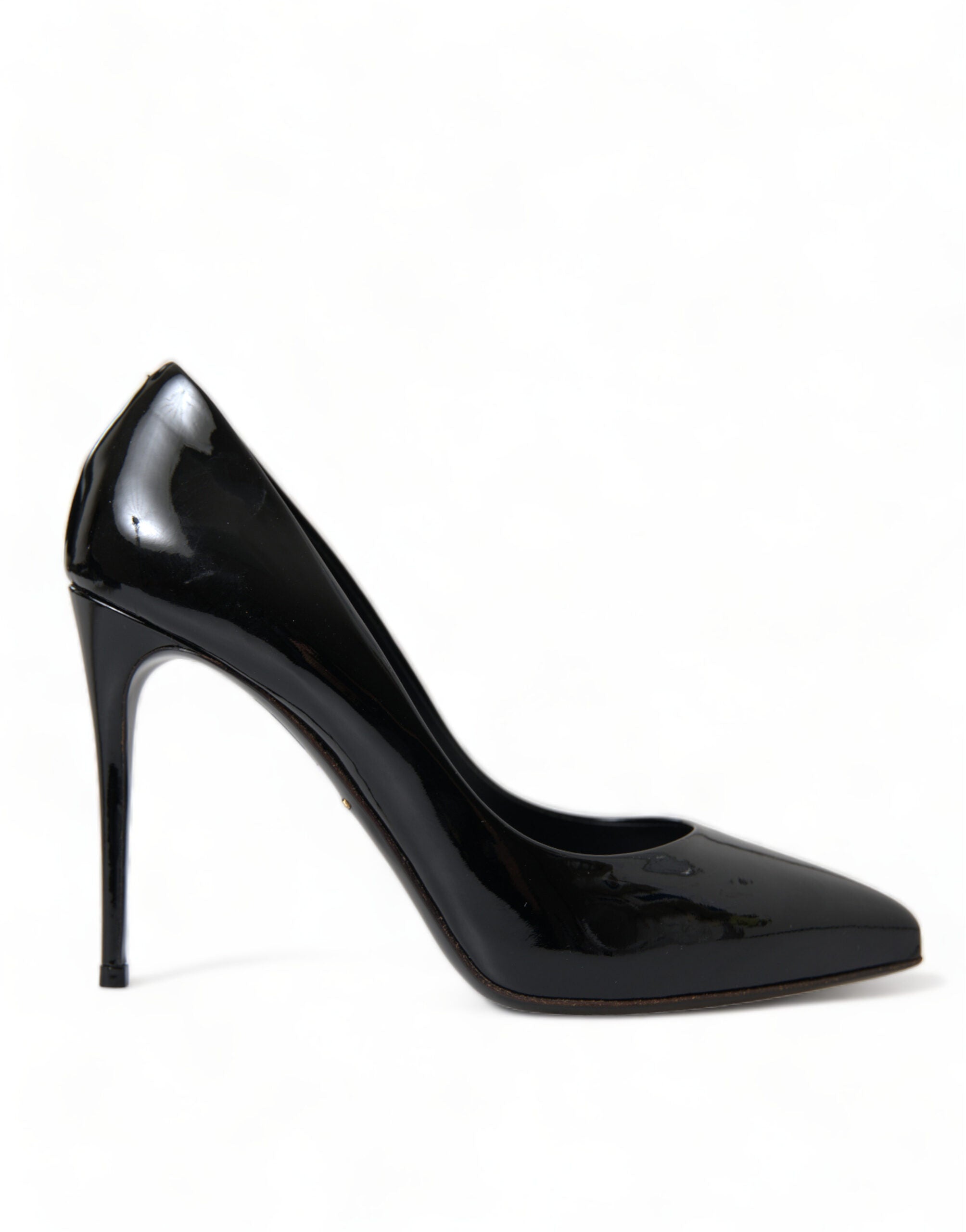 Dolce & Gabbana Elegant Patent Stiletto Black Heels