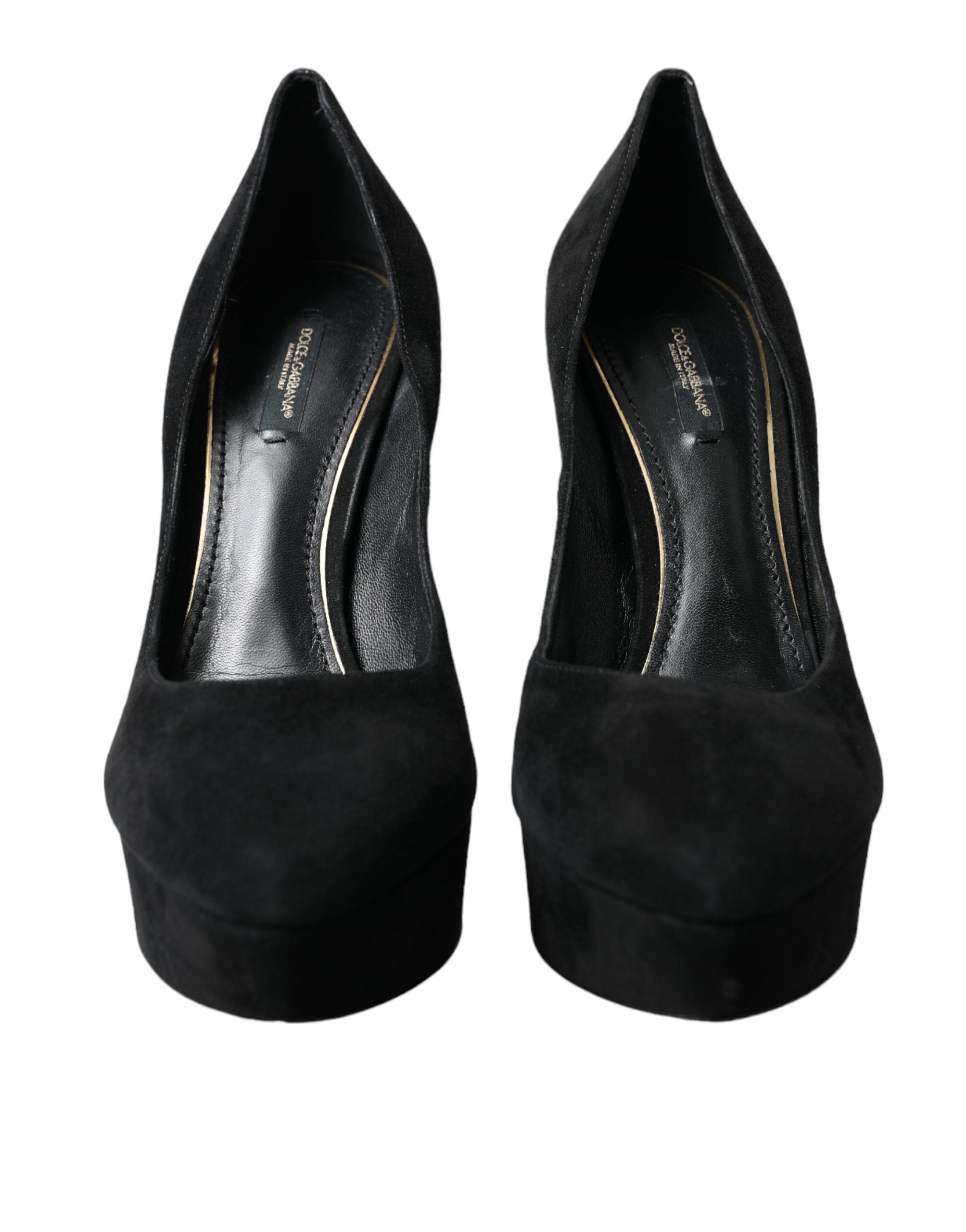 Dolce & Gabbana Suede Heeled Pumps Black Sophistication