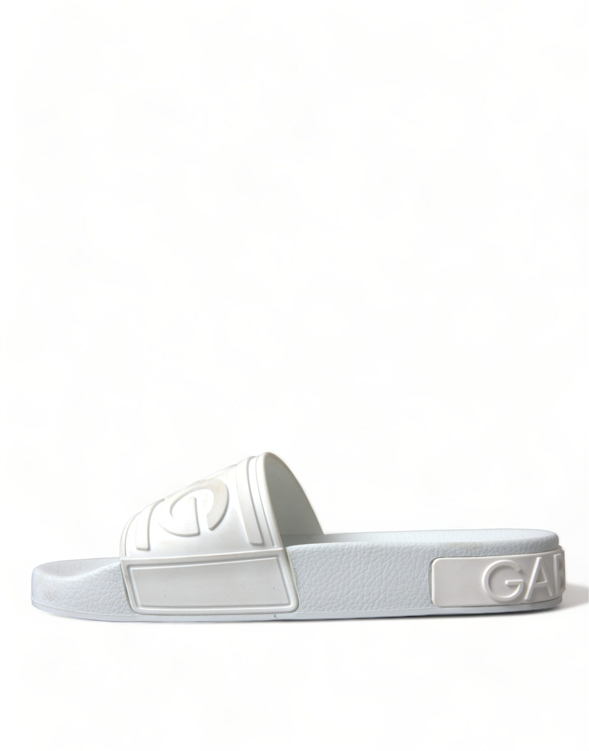 Dolce & Gabbana Elegant Logo White Slides