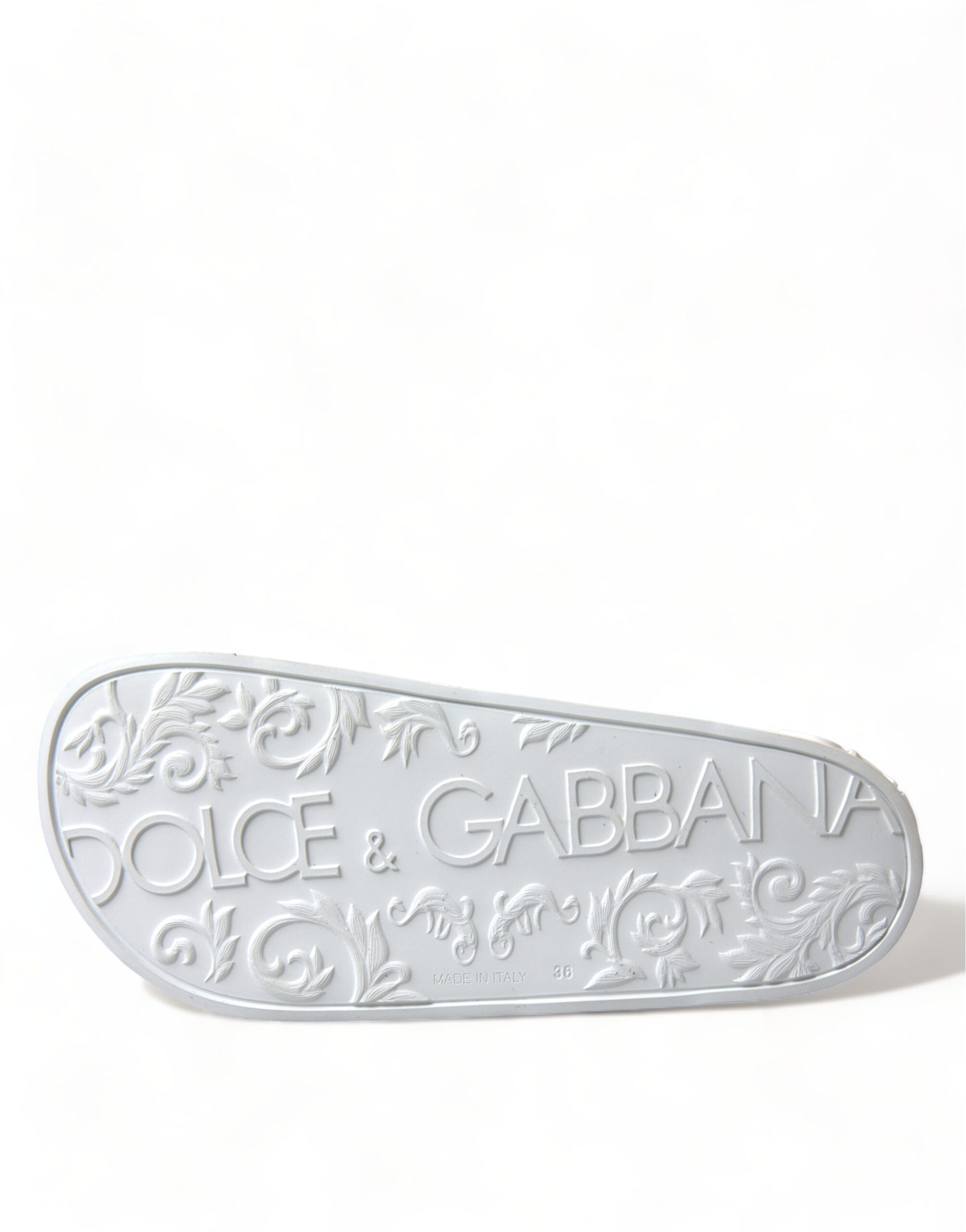 Dolce & Gabbana Elegant Logo White Slides