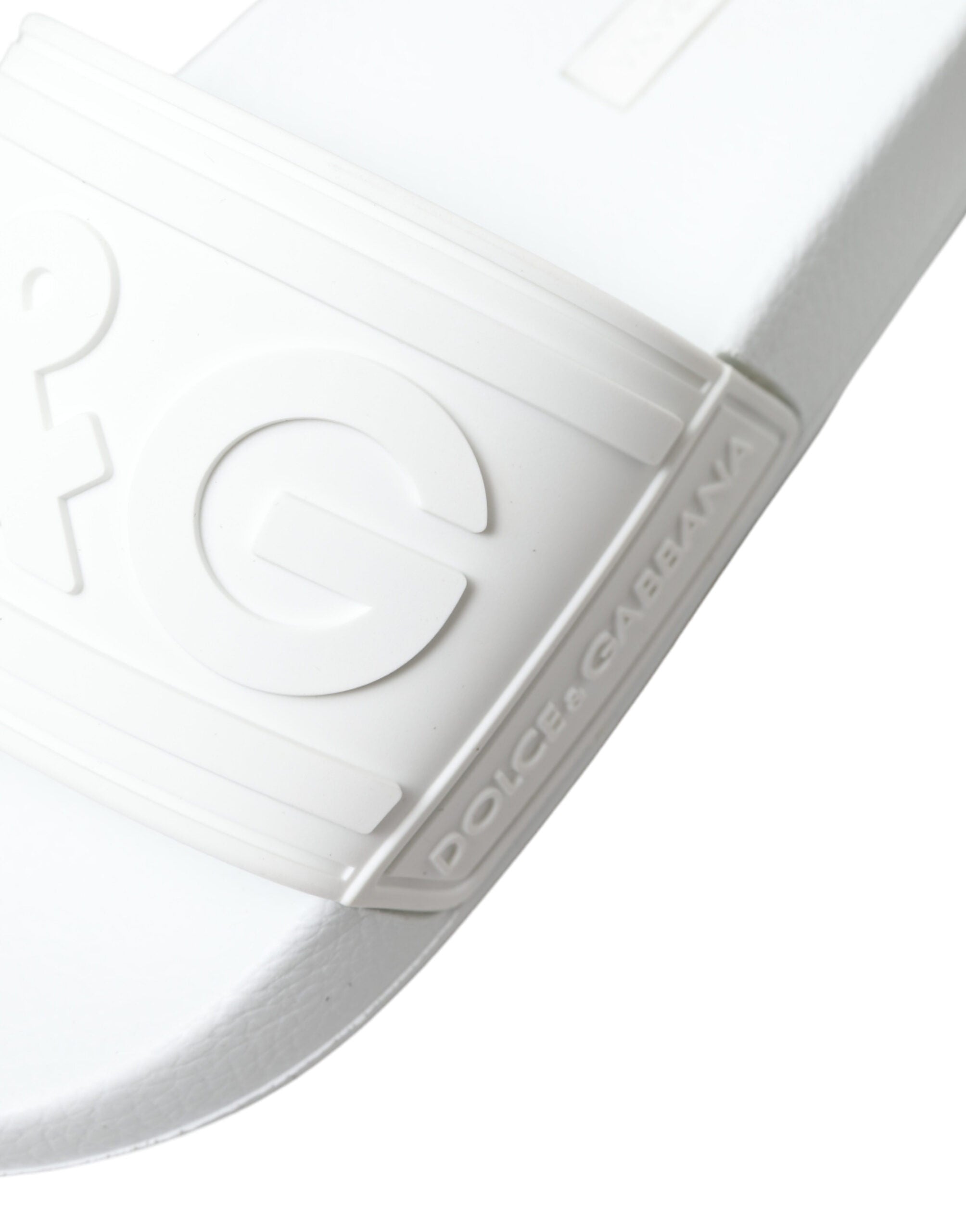 Dolce & Gabbana Elegant Logo White Slides