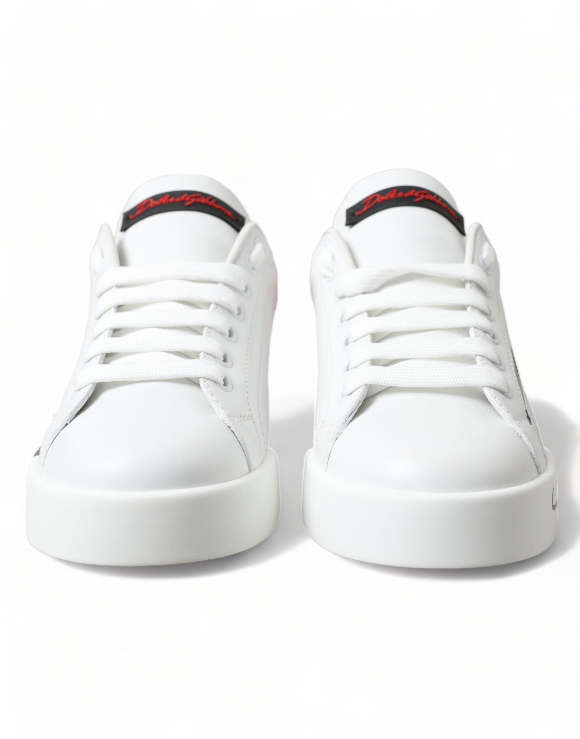 Dolce & Gabbana Elegant Leather Portofino White Sneakers