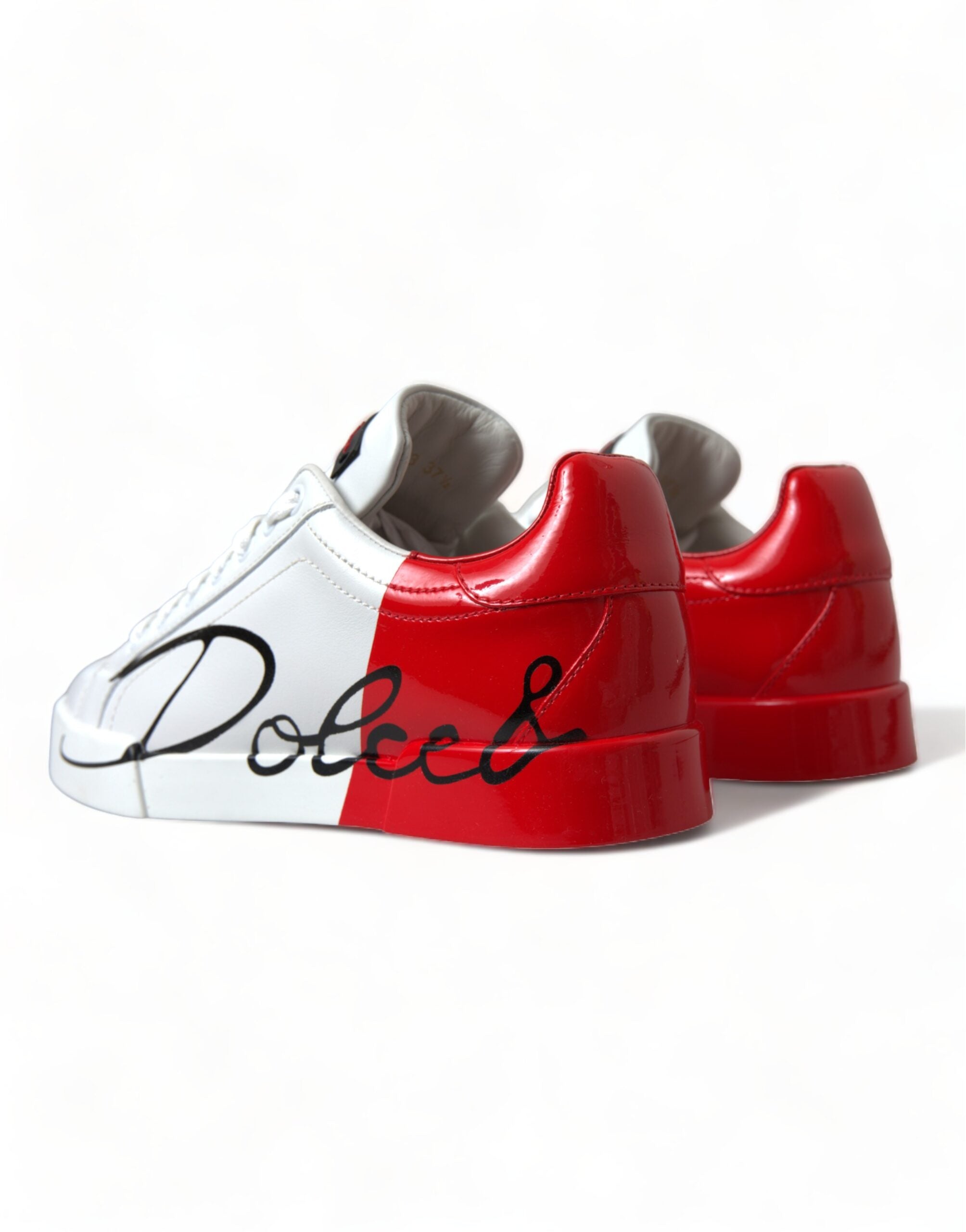 Dolce & Gabbana Elegant Leather Portofino White Sneakers
