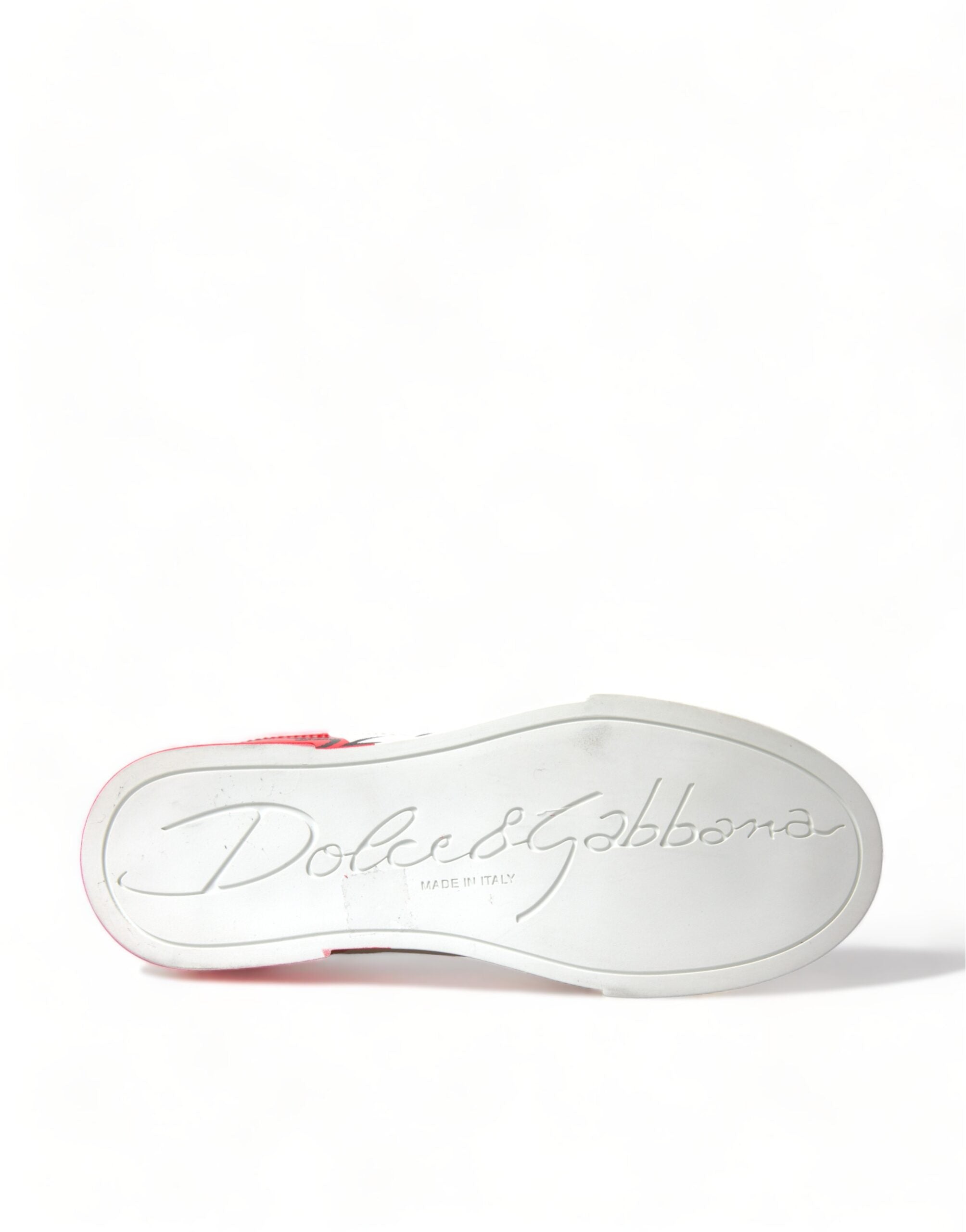 Dolce & Gabbana Elegant Leather Portofino White Sneakers