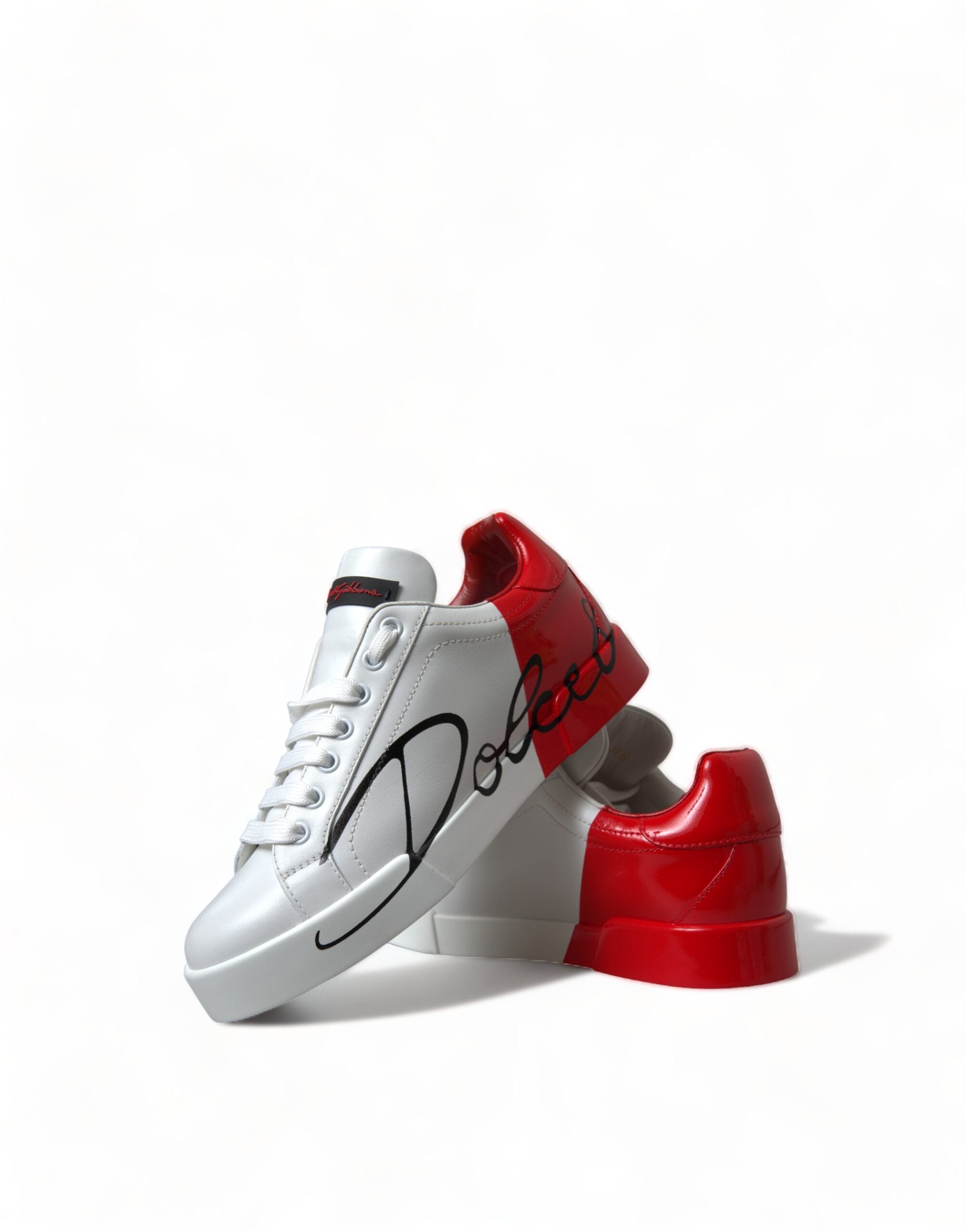 Dolce & Gabbana Elegant Leather Portofino White Sneakers