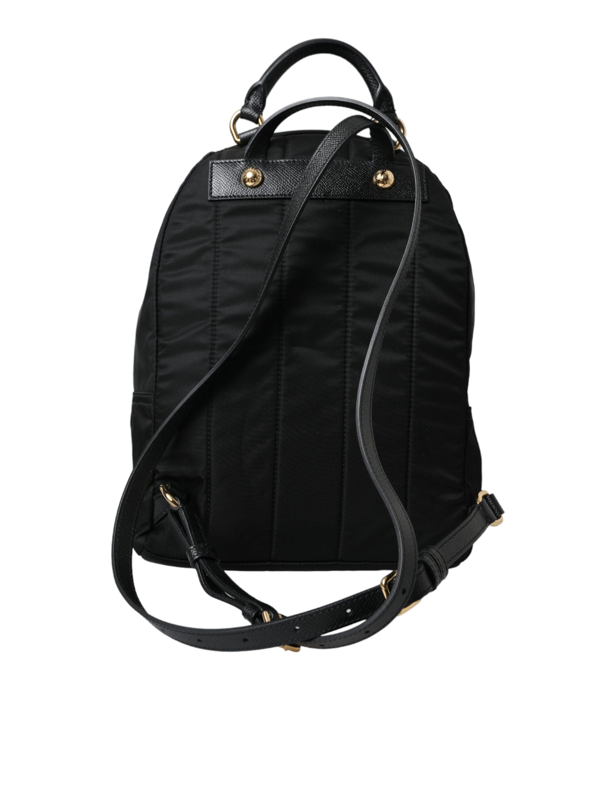Dolce & Gabbana Elegant Detail Black Gold Backpack