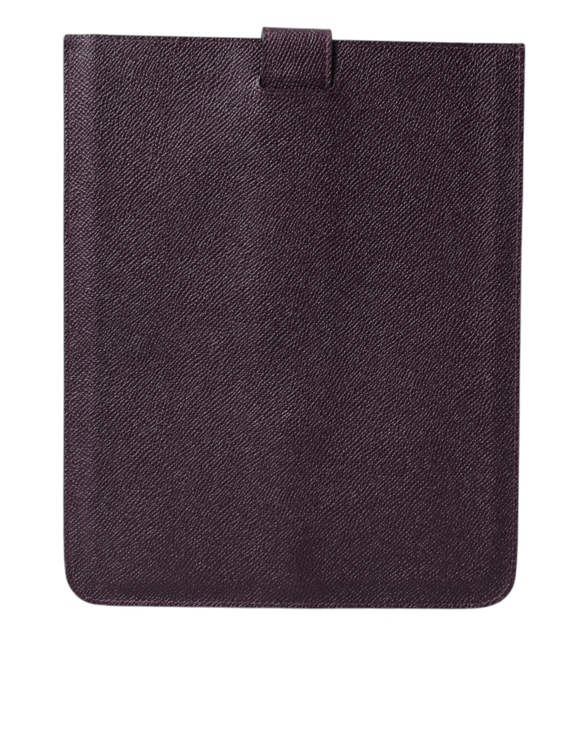Dolce & Gabbana Elegant Leather Tablet Pouch In Brown Rich