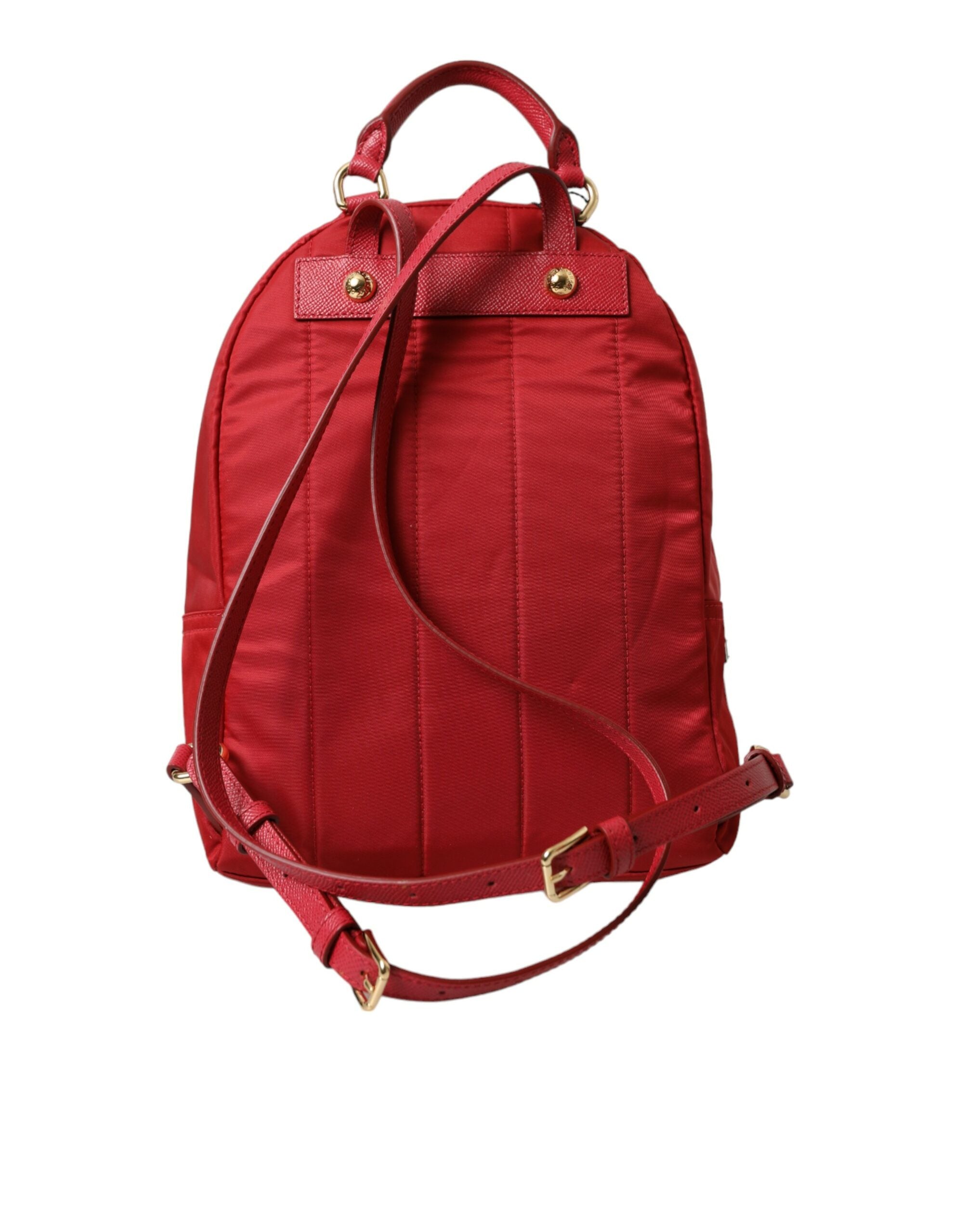Dolce & Gabbana Embellished Backpack With Red Gold Detailing