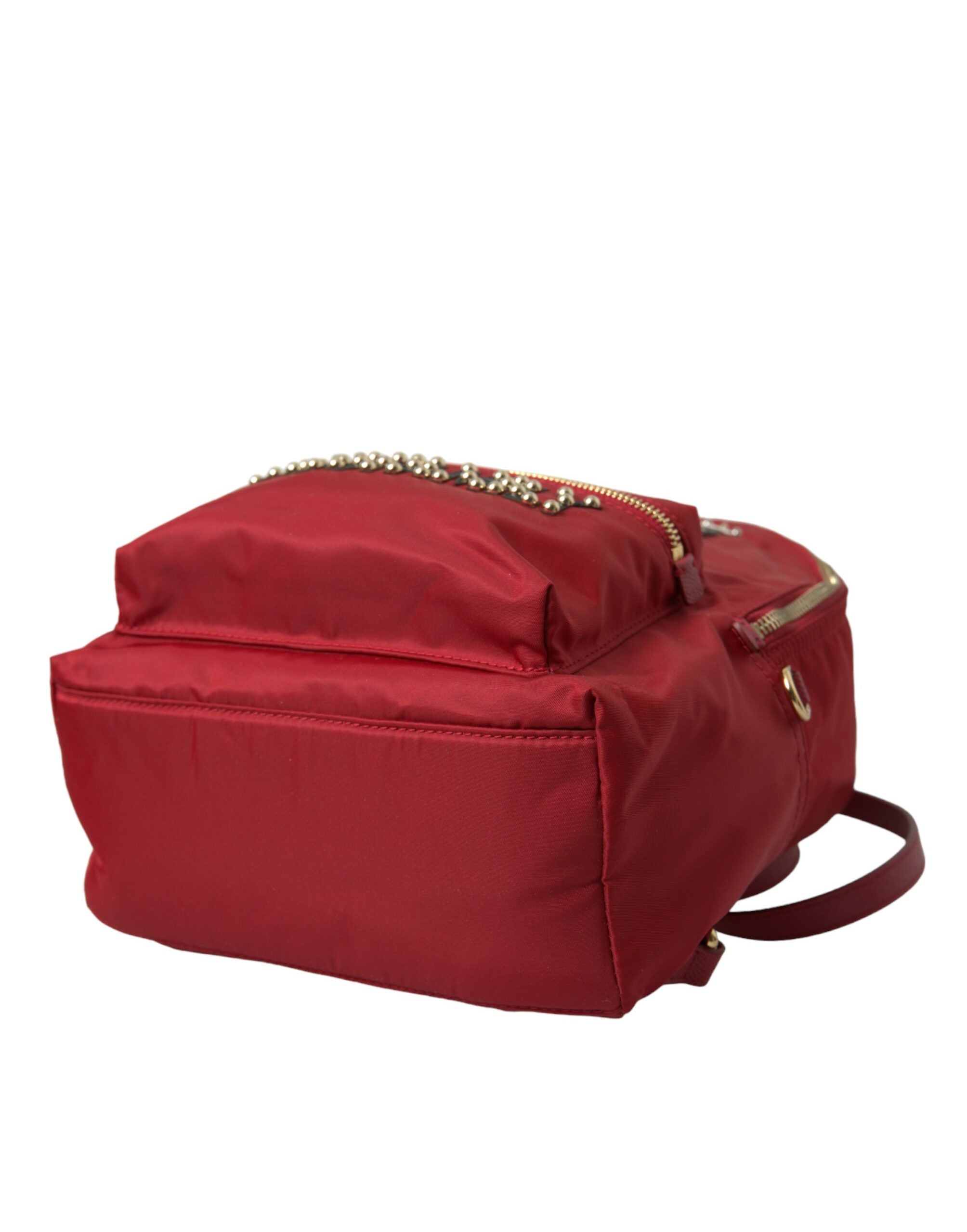 Dolce & Gabbana Embellished Backpack With Red Gold Detailing