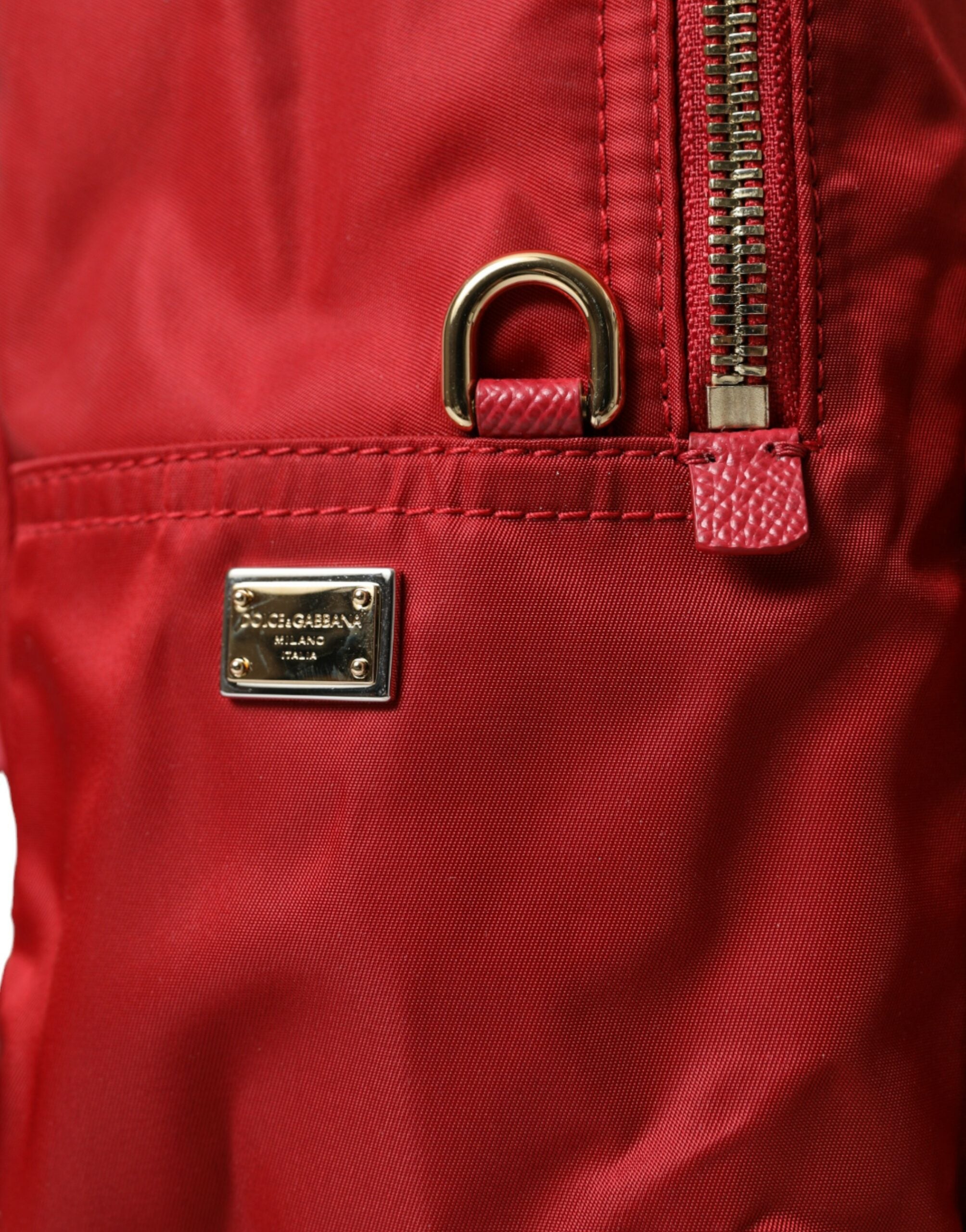 Dolce & Gabbana Embellished Backpack With Red Gold Detailing