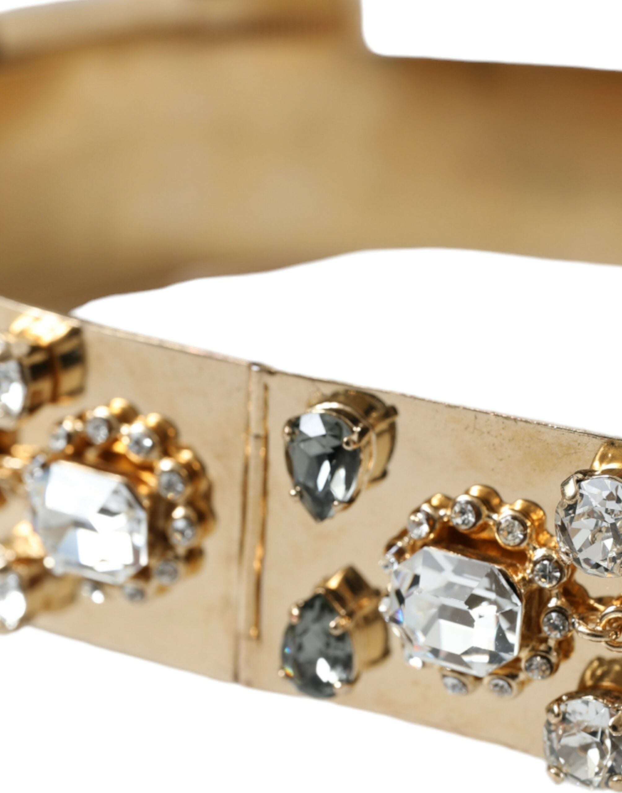 Dolce & Gabbana -Tone Crystal Embellished Waist Gold Belt