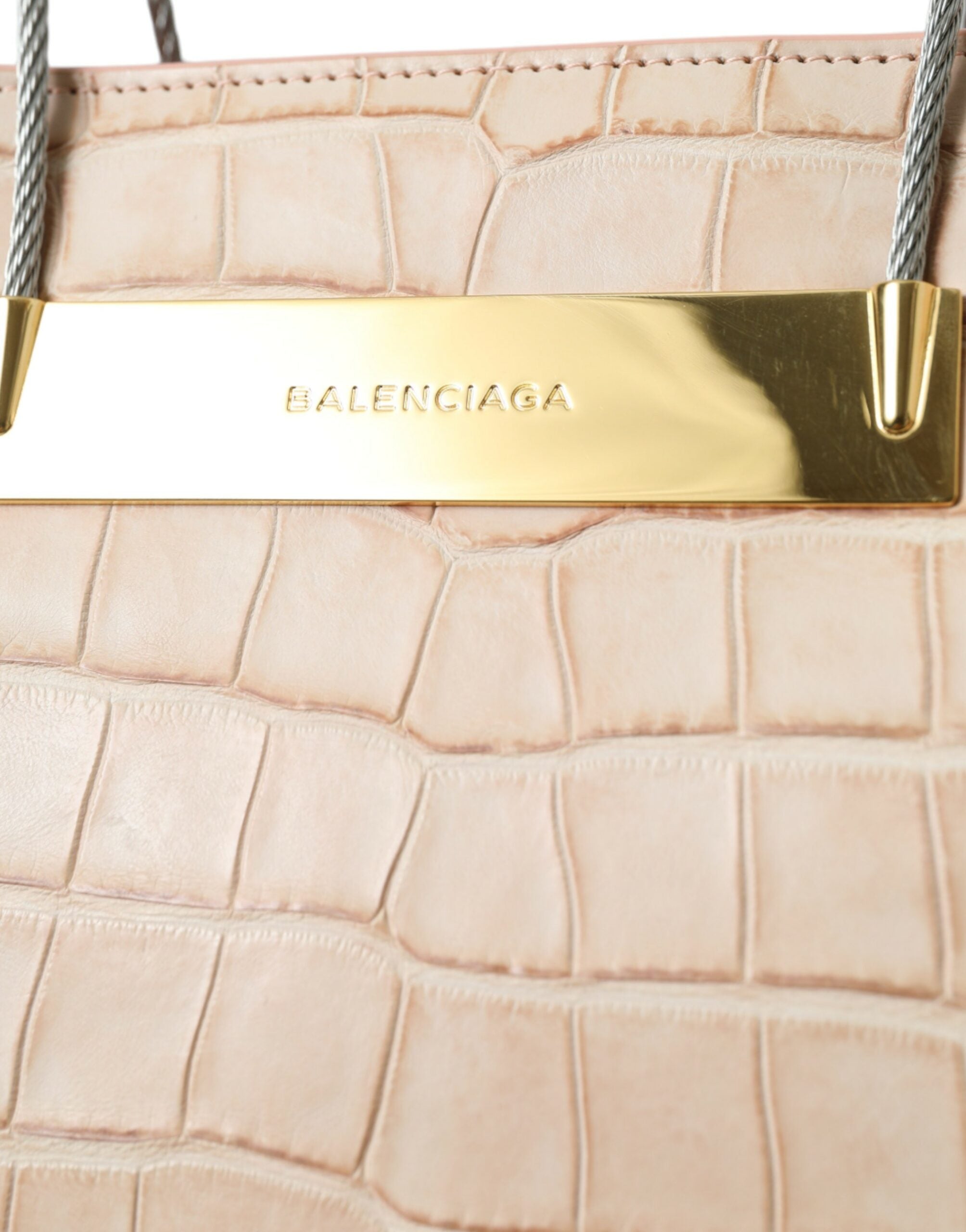 Balenciaga Alligator Leather Chic Tote Pink Bag