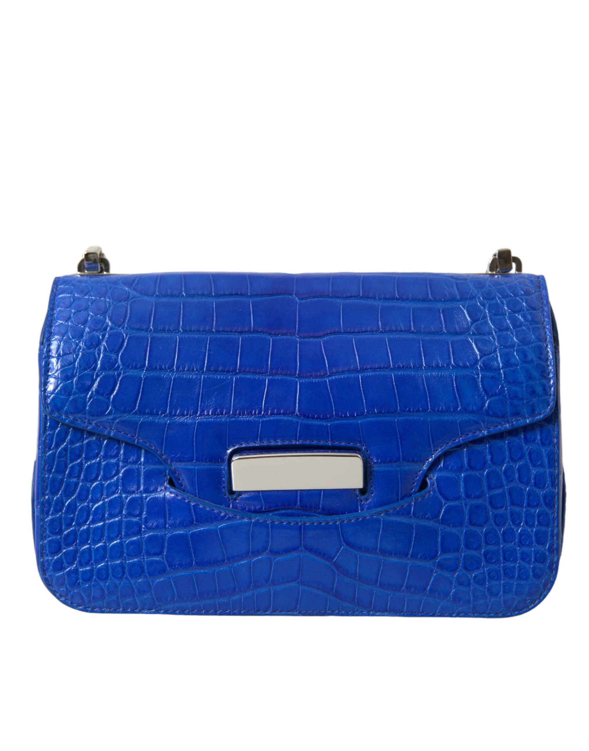 Balenciaga Alligator Skin Mini Shoulder Bag - Blue Elegant