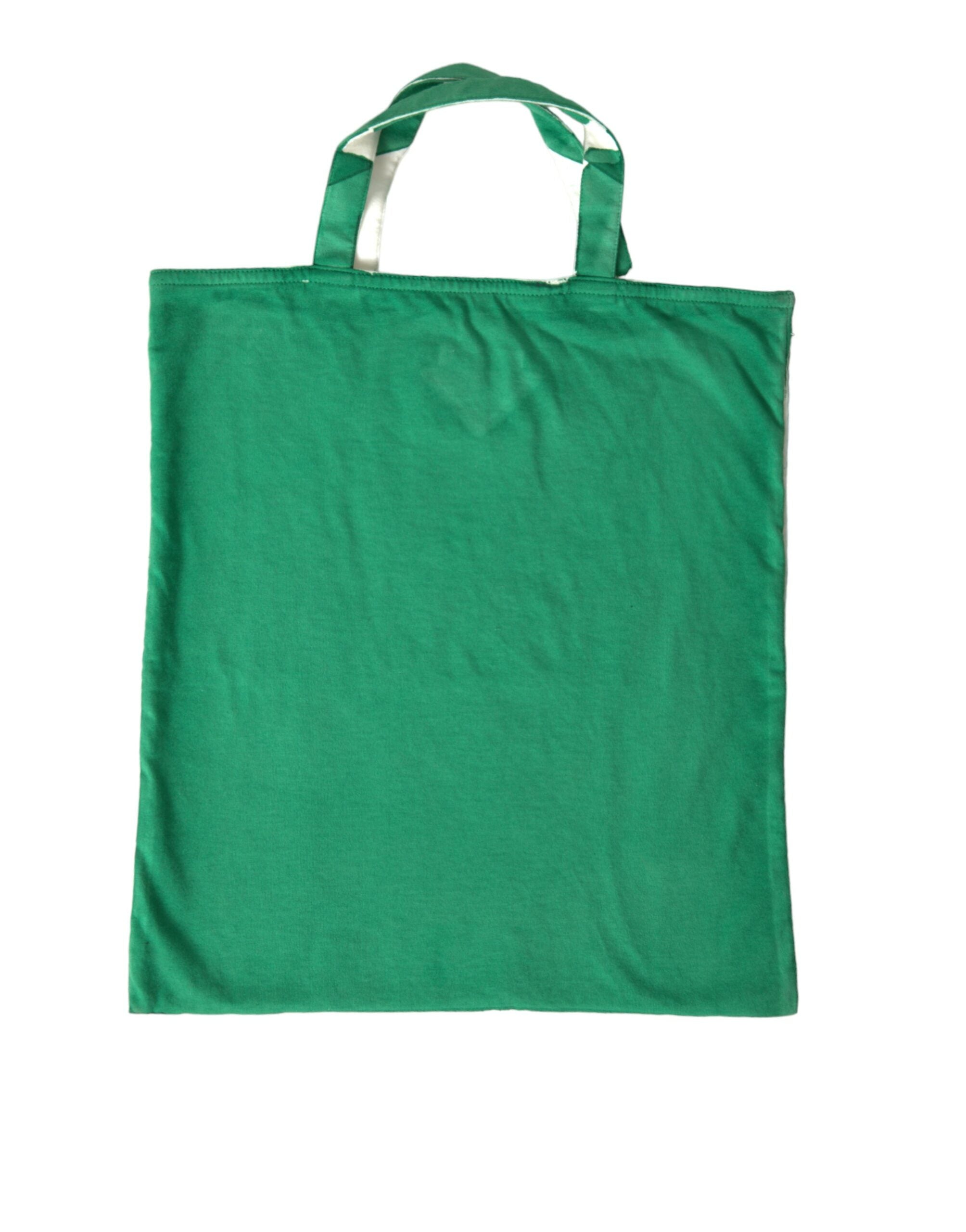 Prada Elegant Fabric Tote Green Bag