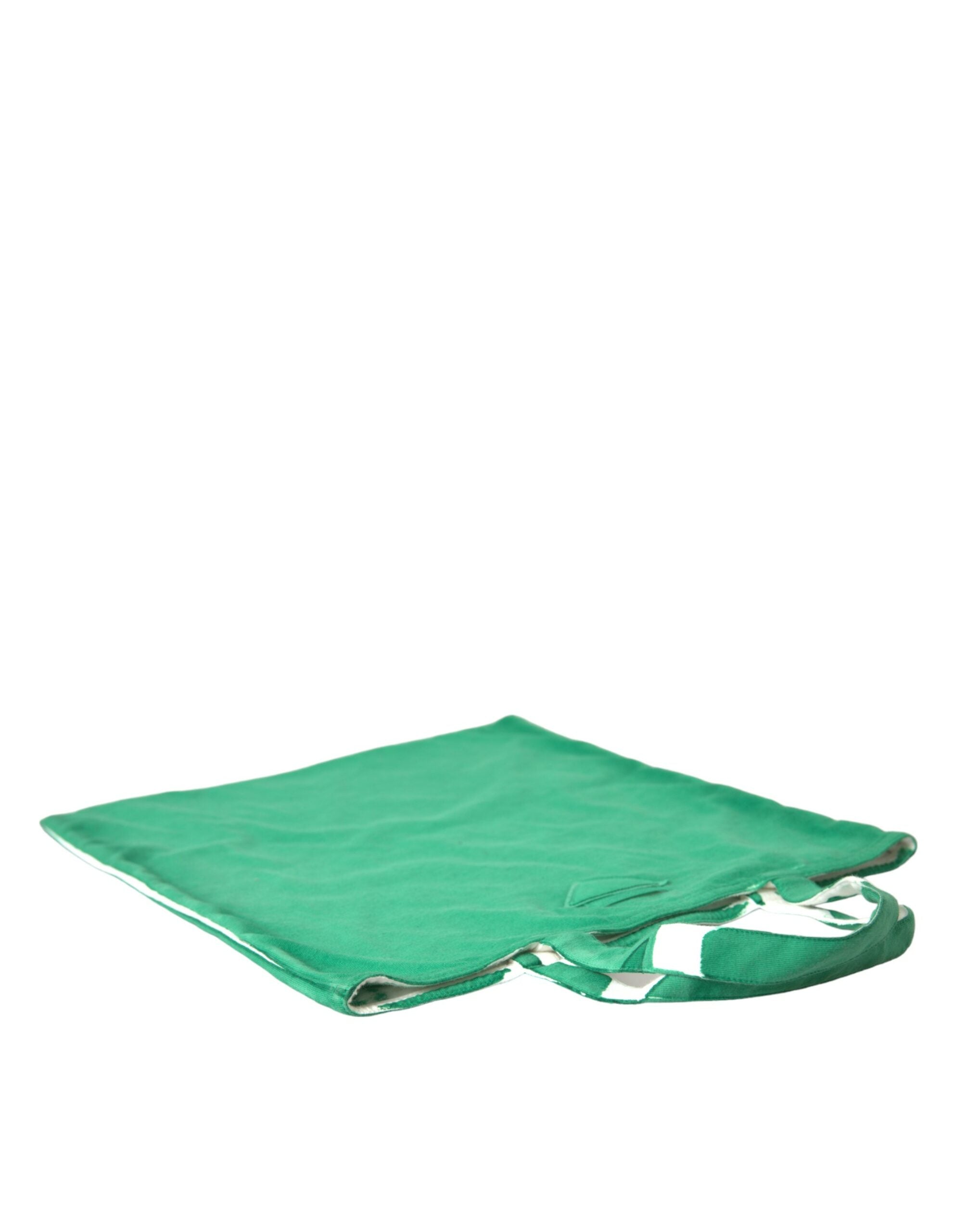 Prada Elegant Fabric Tote Green Bag