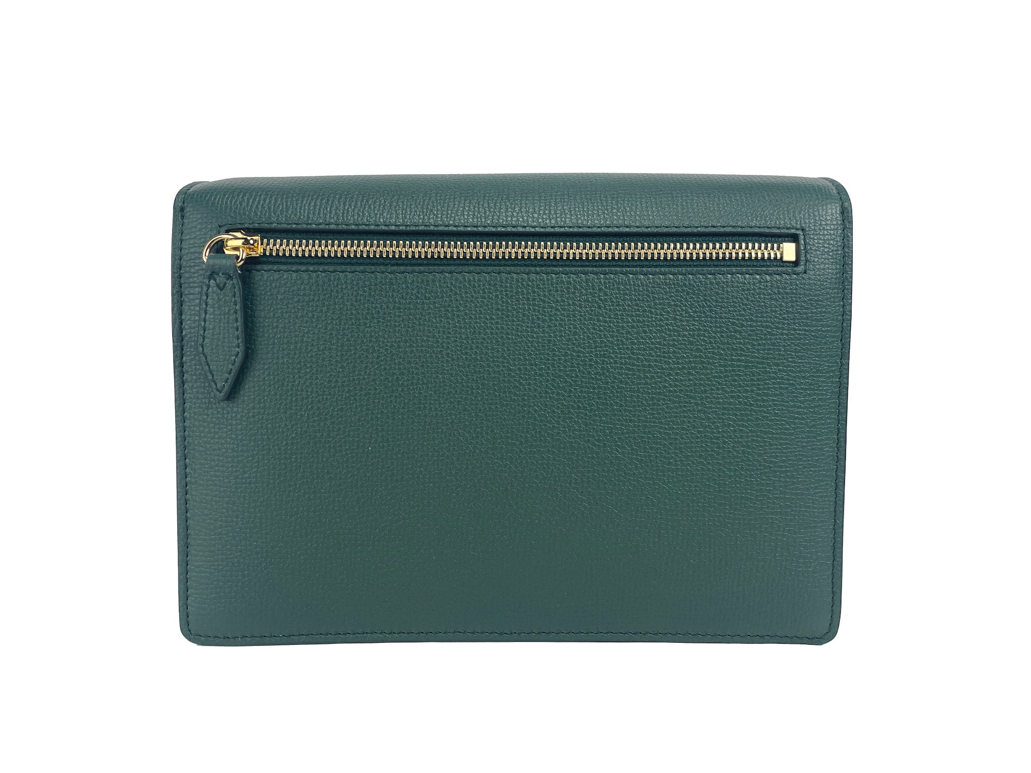 Burberry Macken Small Vintage House Check Leather Crossbody Green Bag