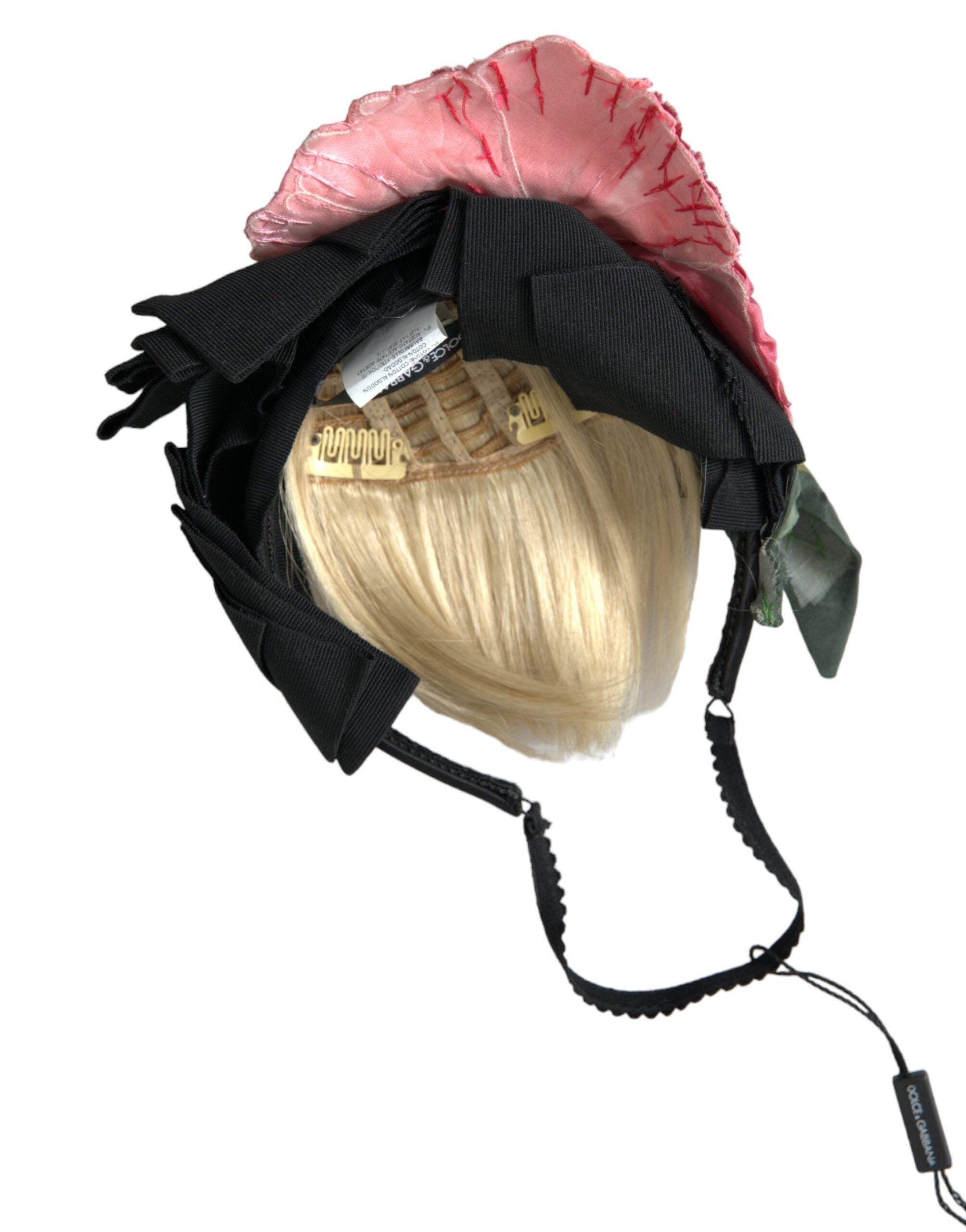 Dolce & Gabbana Viscose Hair Parrucchiera Headband Black White Diadem
