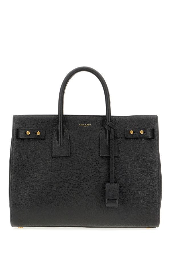 Saint Laurent Calf Leather Sac De Jour Black Handbag