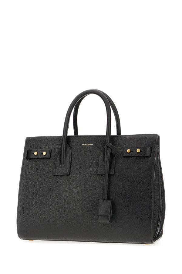 Saint Laurent Calf Leather Sac De Jour Black Handbag