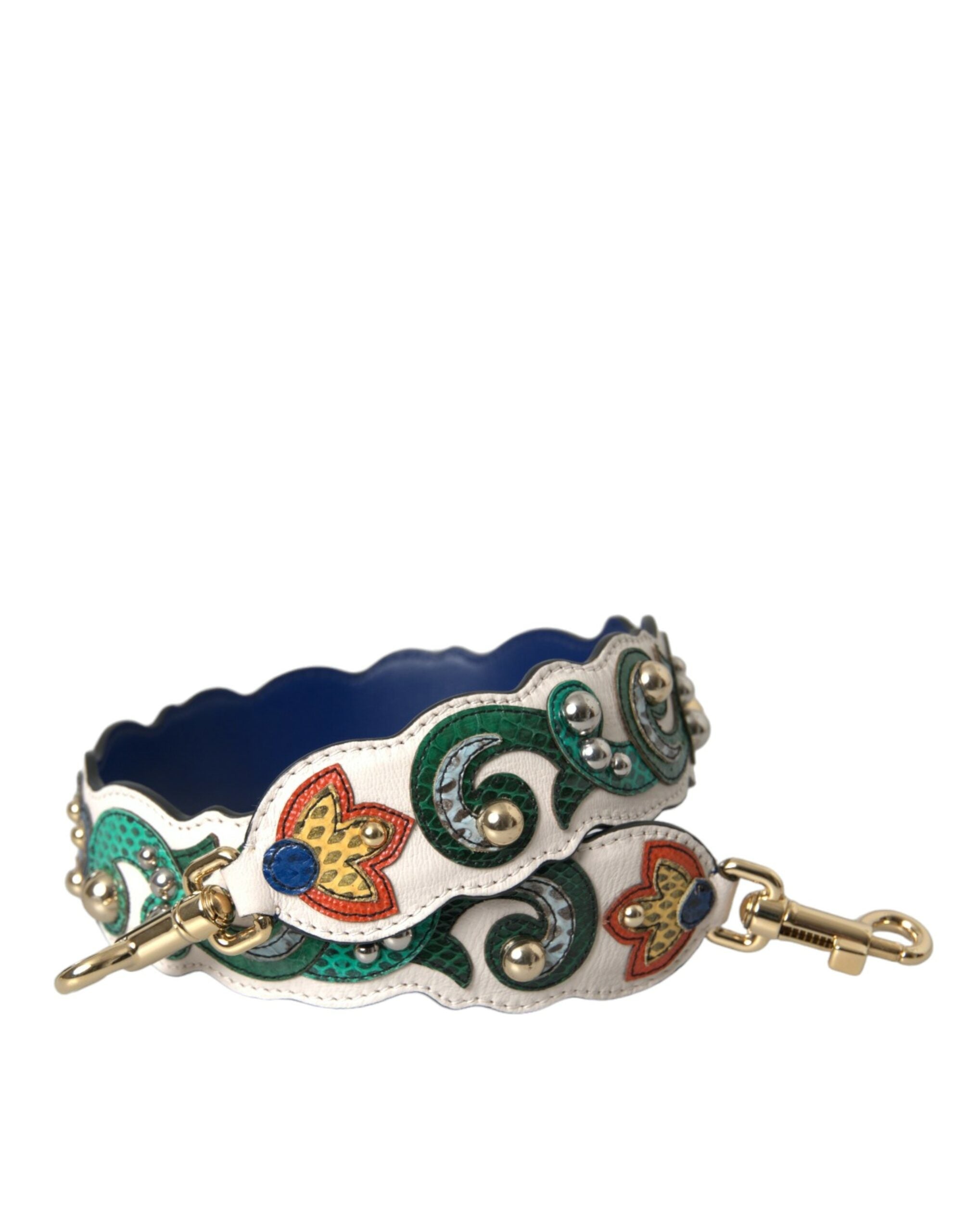 Dolce & Gabbana Leather Handbag Belt Accessory Shoulder White Strap