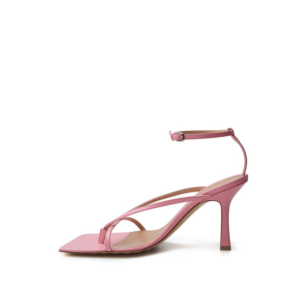 Bottega Veneta Elegant Leather Sandals For Sophisticated Pink Style