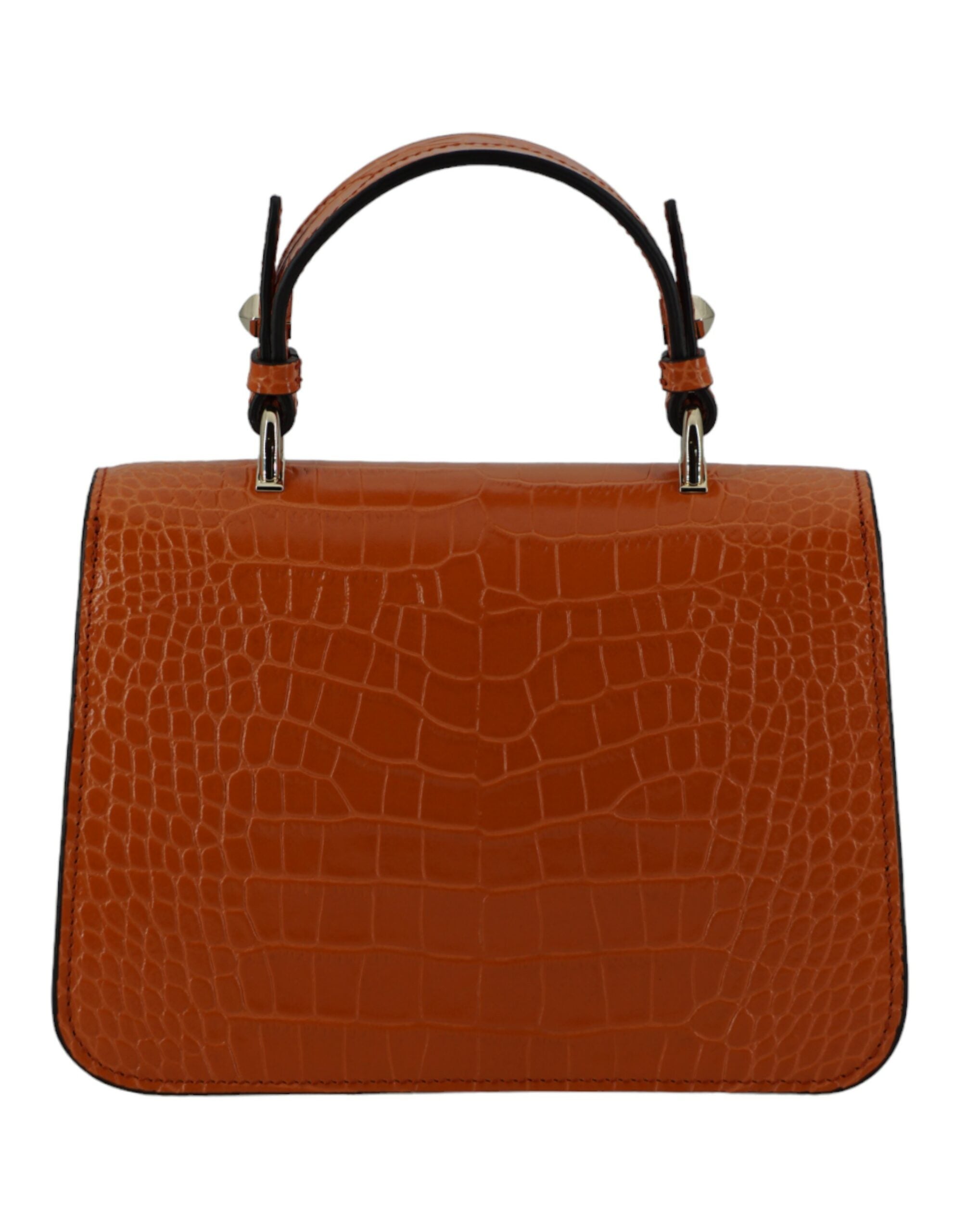 Jimmy Choo Orange Leather Top Handle And Shoulder Bag