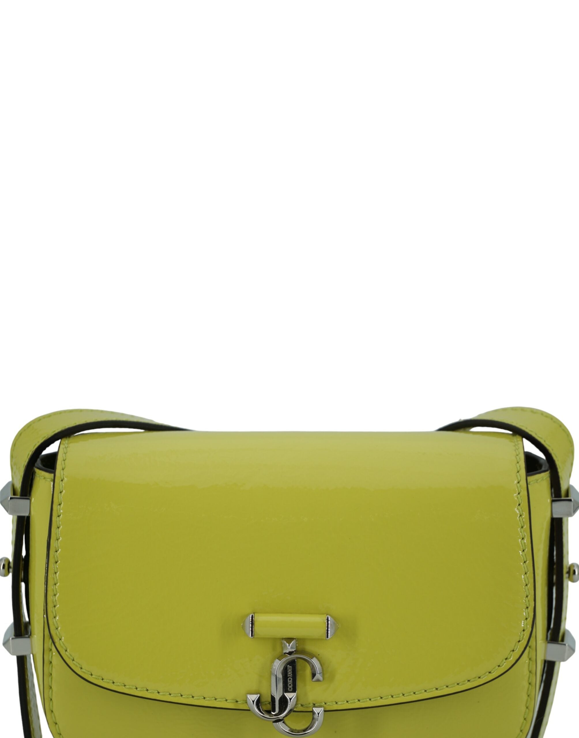 Jimmy Choo Lime Leather Small Shoulder Yellow Bag