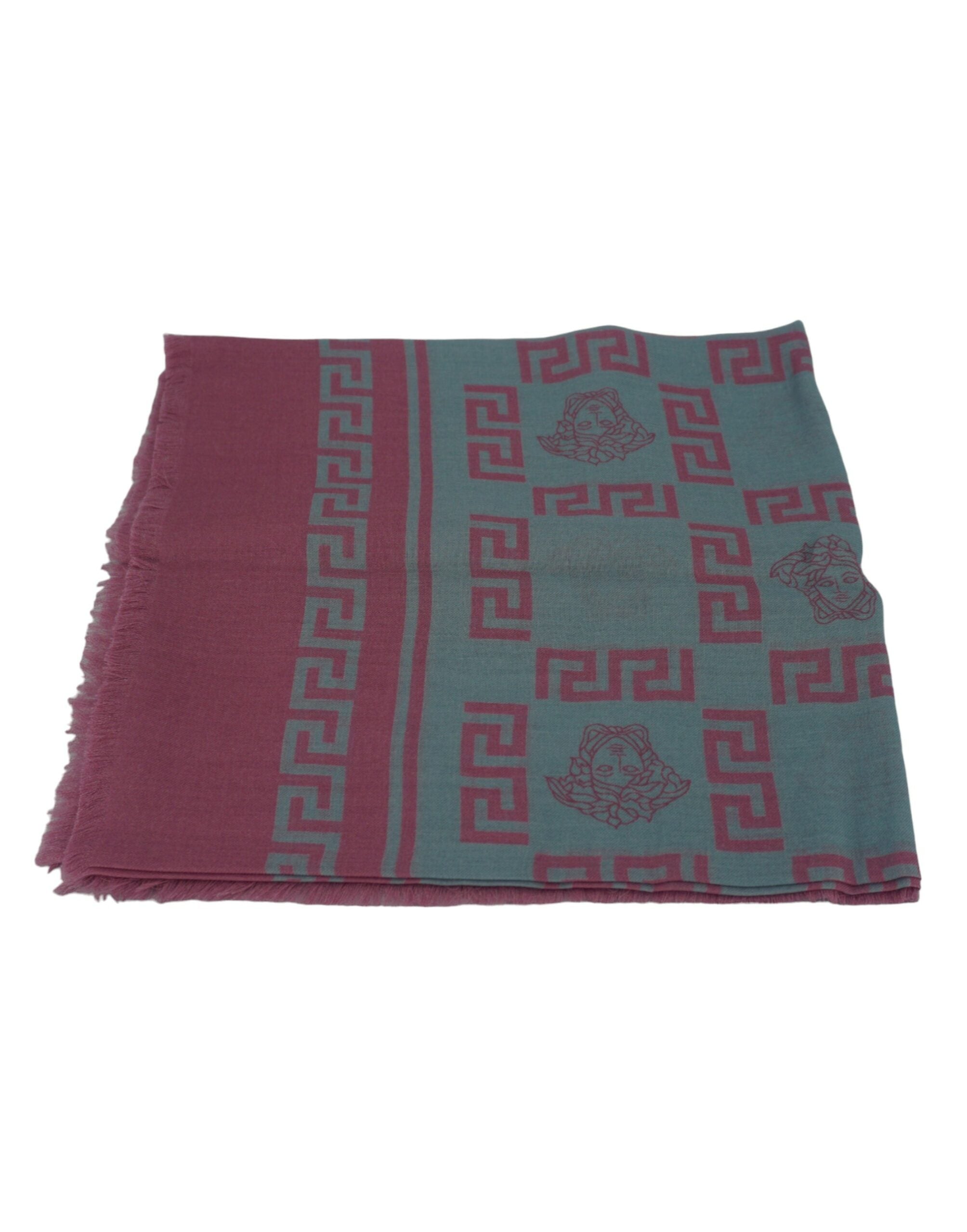 Versace Light Md And Cashmare Medusa Pink Scarf