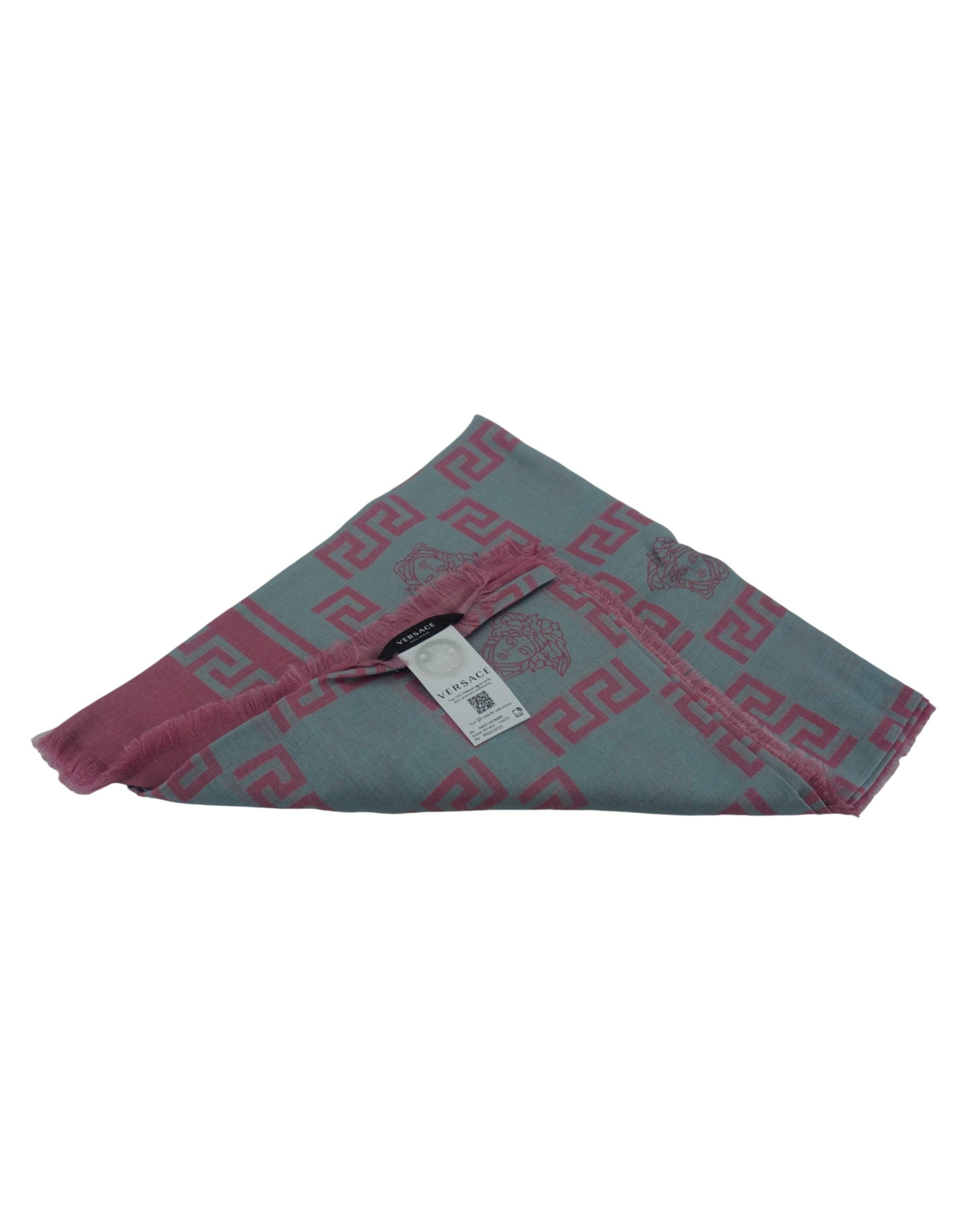 Versace Light Md And Cashmare Medusa Pink Scarf