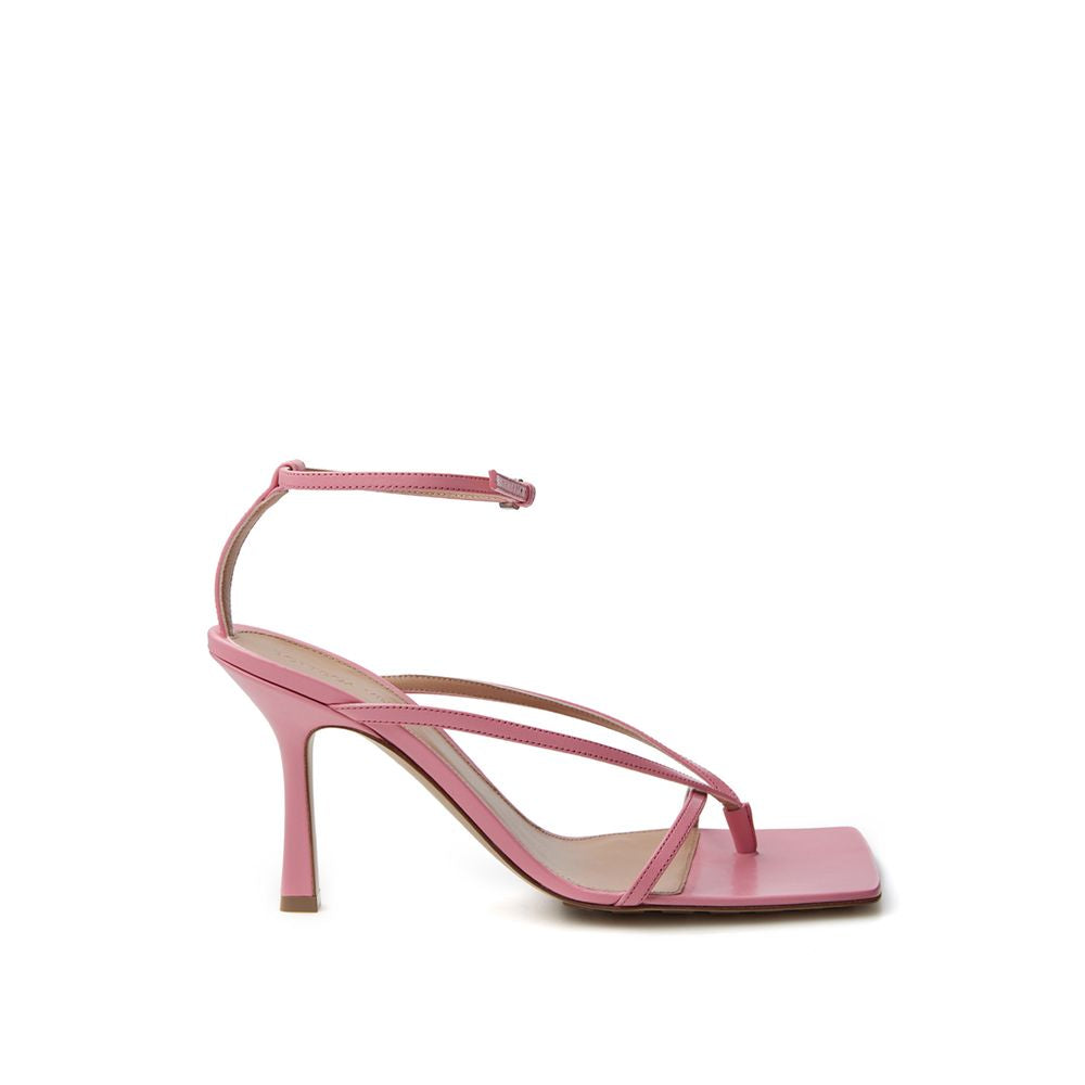 Bottega Veneta Elegant Leather Sandals For Sophisticated Pink Style