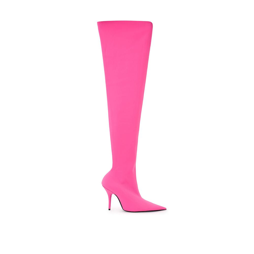 Balenciaga Elegant Polyester Ankle Pink Boots