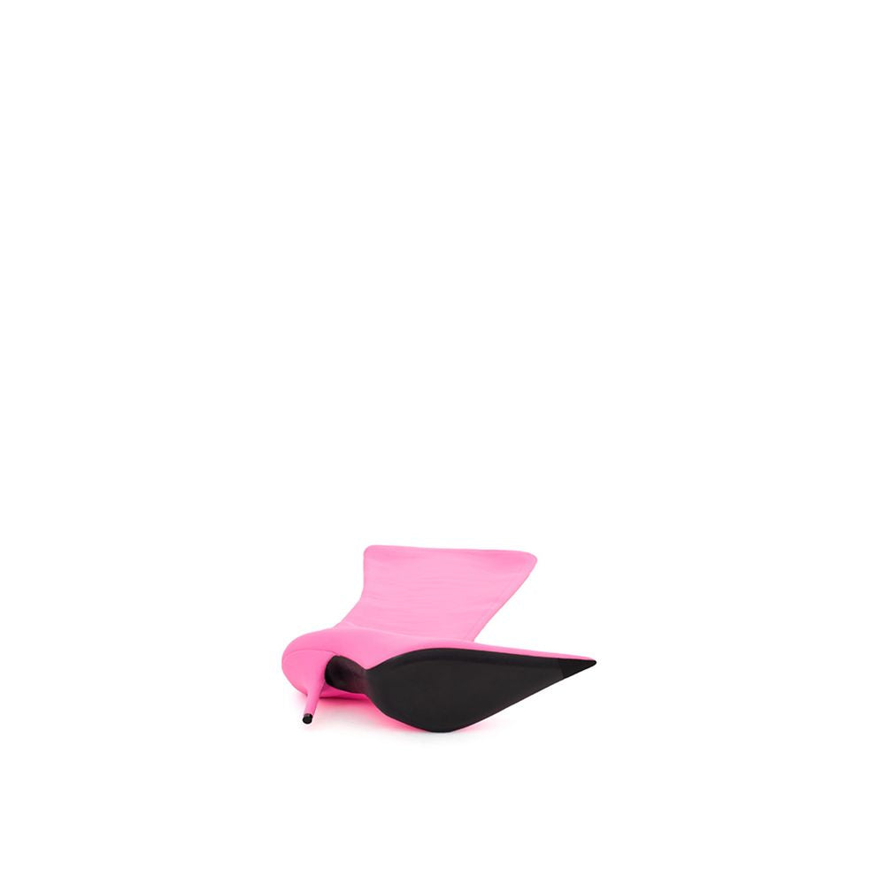 Balenciaga Elegant Polyester Ankle Pink Boots