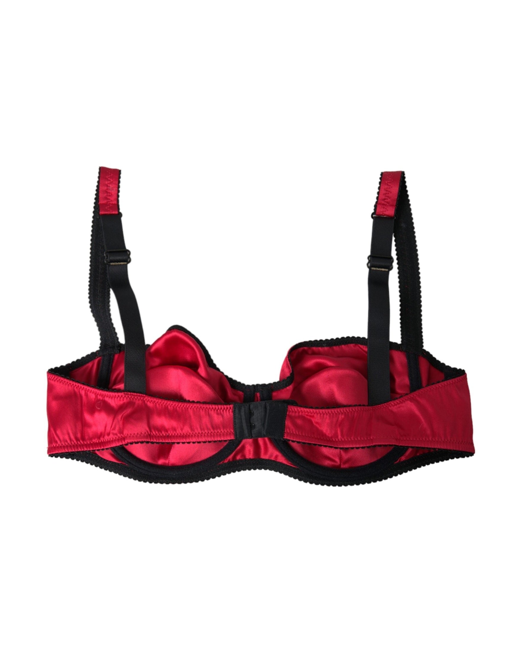 Dolce & Gabbana Bordeaux Silk Stretch Balconcino Bra Underwear Glam Steals