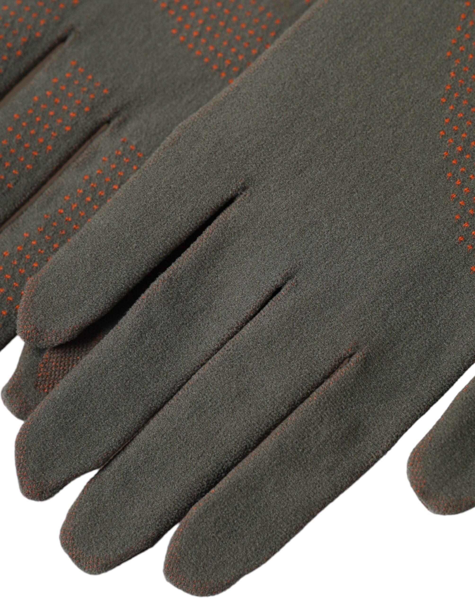 Dolce & Gabbana Cotton Stretch Wrist Length Brown Gloves