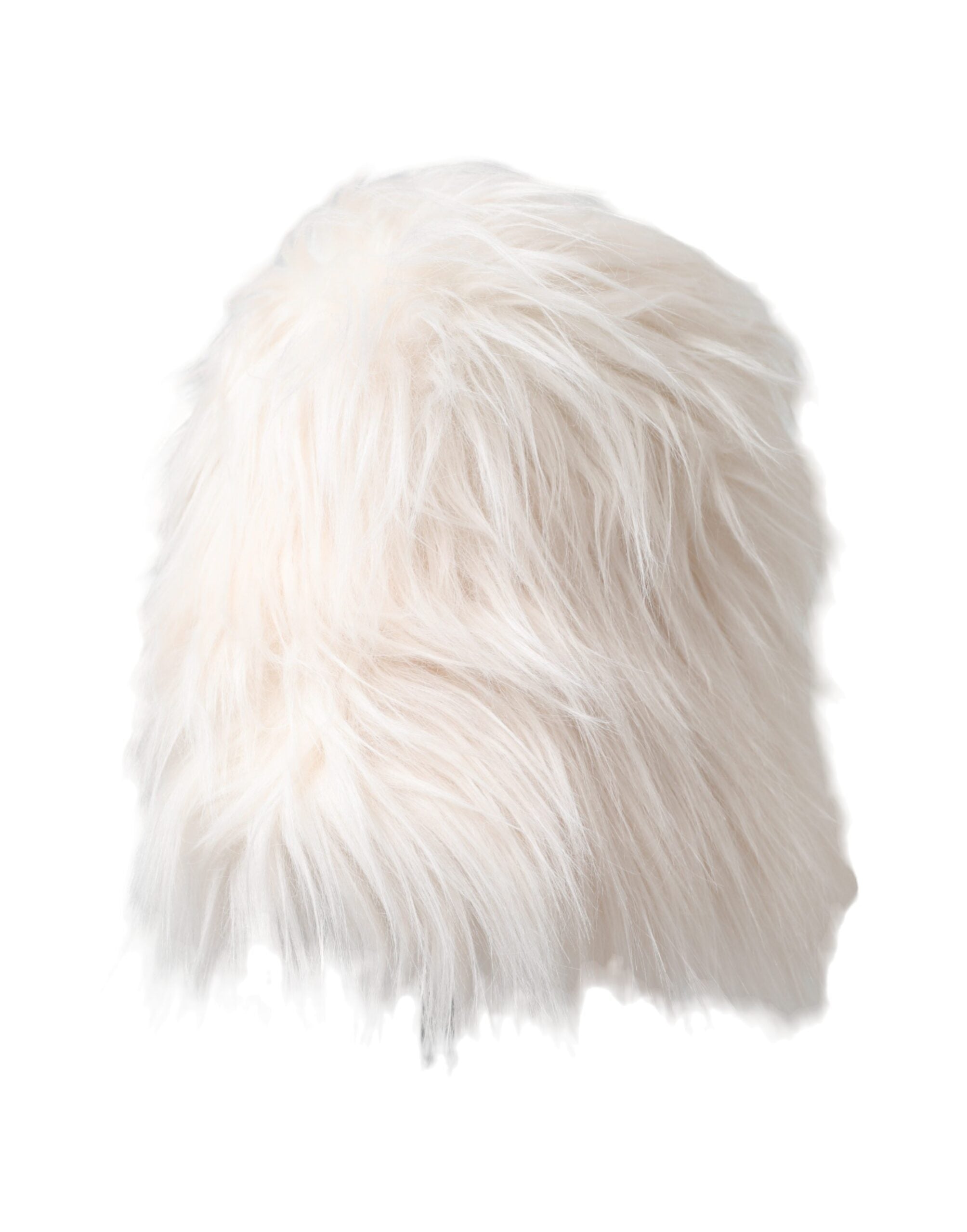 Dolce & Gabbana Acrylic Fur Womens Bucket White Hat