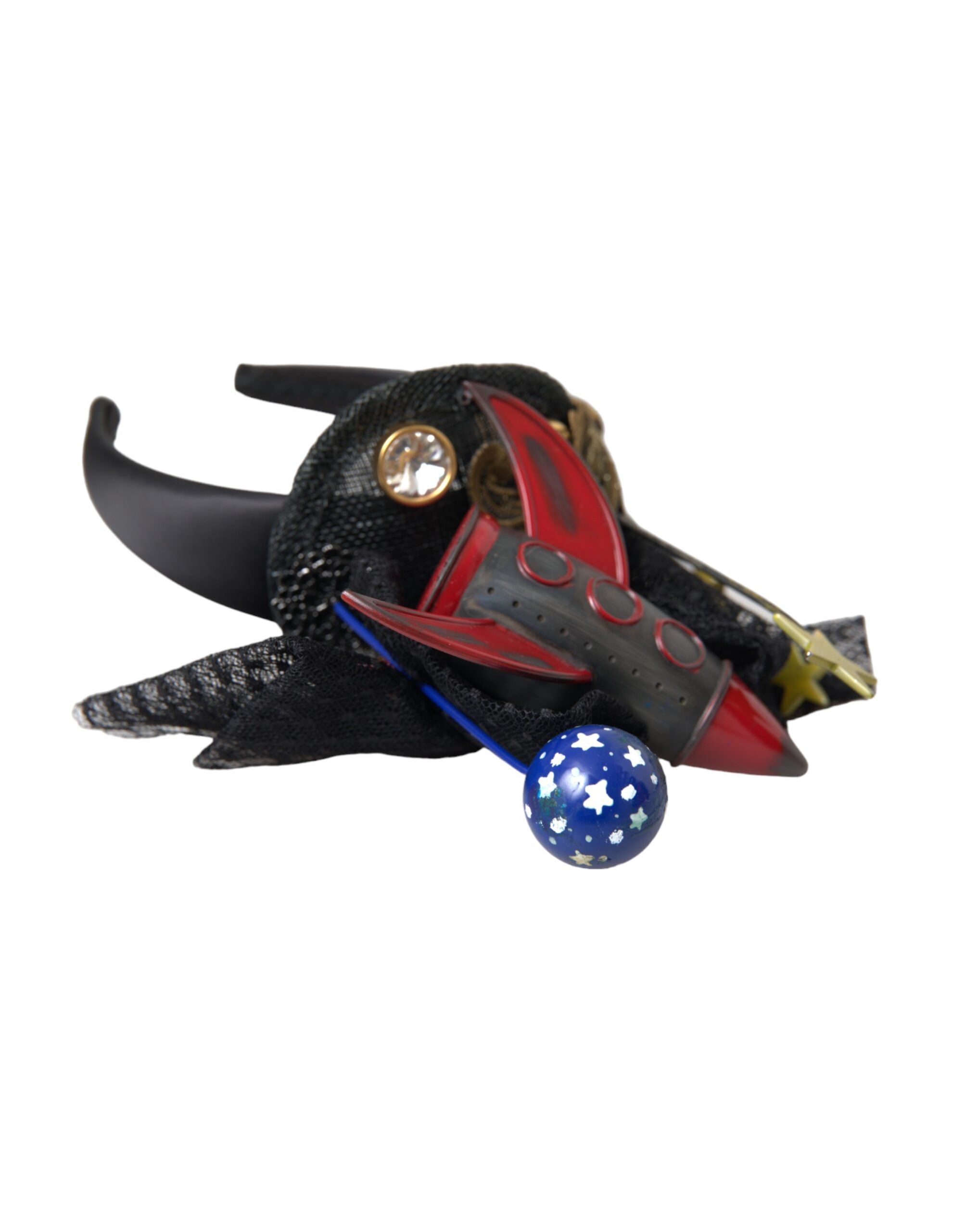 Dolce & Gabbana Missile Rocket Crystal Stars Headband Multicolor Diadem